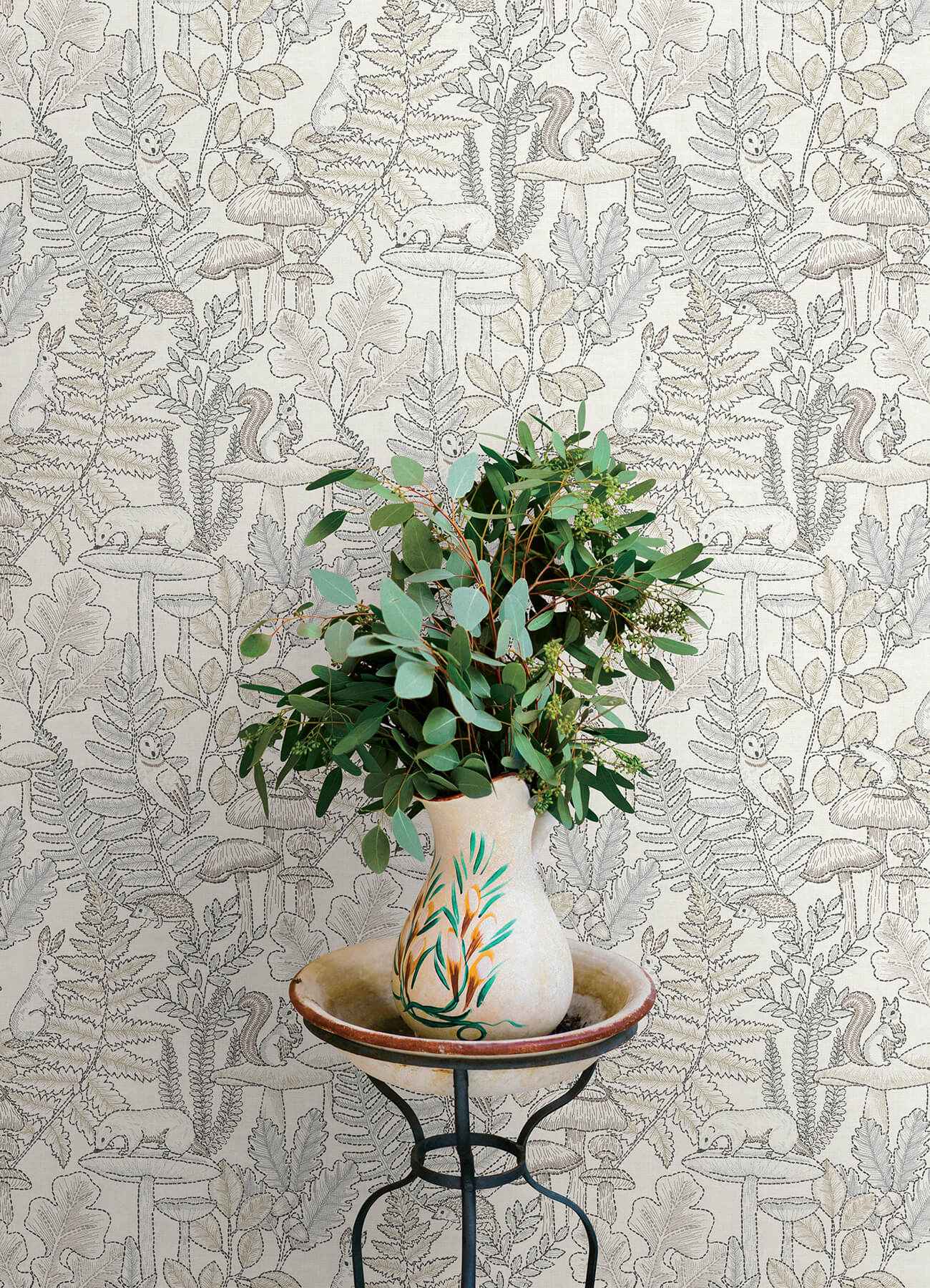 Holt Neutral Woodland Wallpaper - York Wallcoverings - 4169-83103 - York Wallcoverings Wallpaper