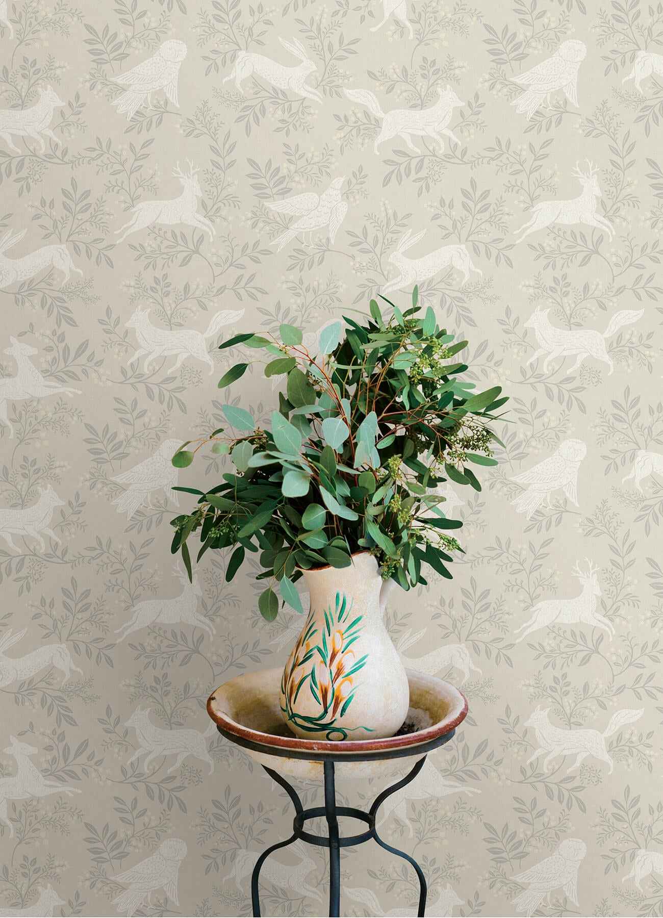 Revelry Taupe Forest Frolic Wallpaper - York Wallcoverings - 4169-83112 - York Wallcoverings Wallpaper