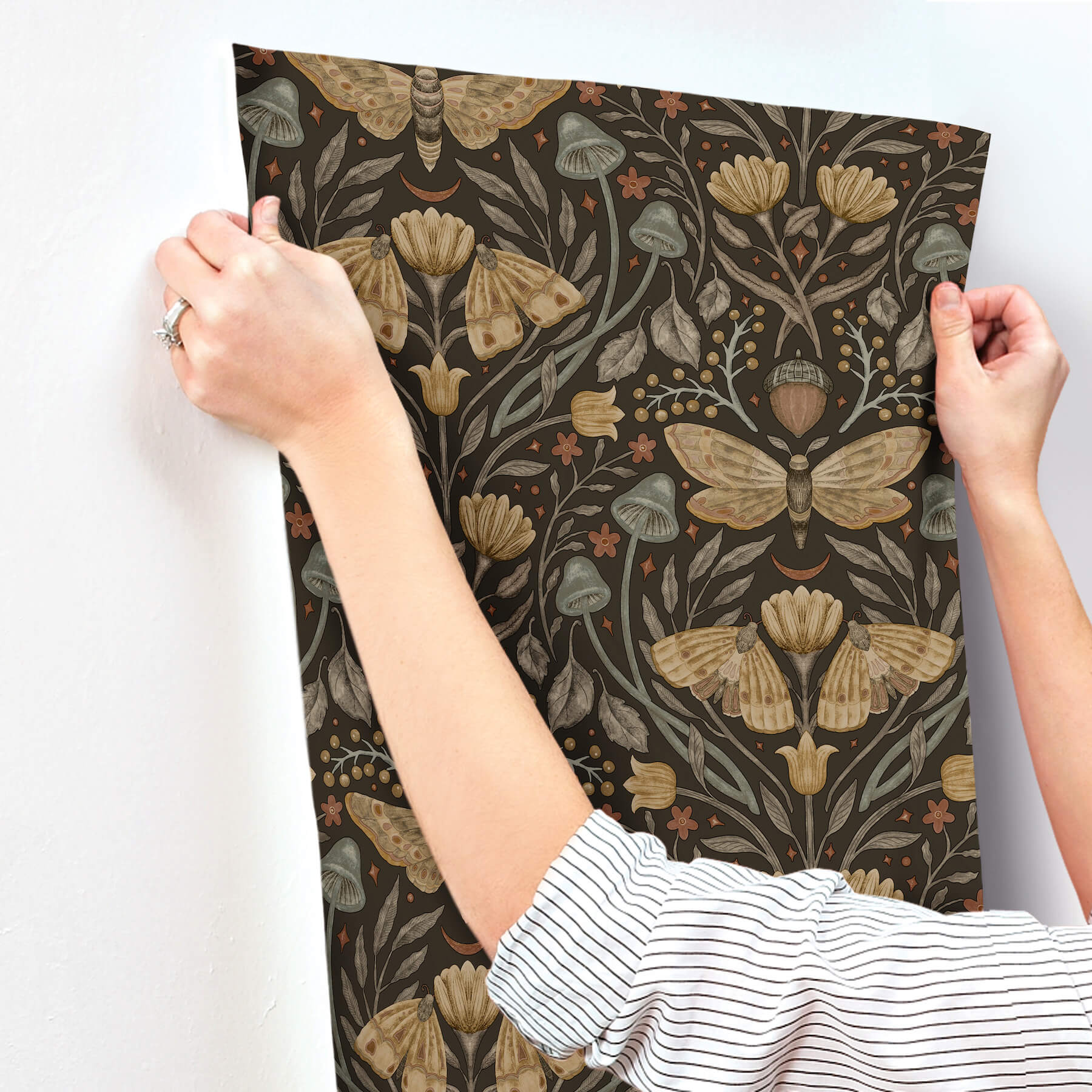 mystic-moth-black-forest-magic-wallpaper-york-wallcoverings-4169-83116 - York Wallcoverings Wallpaper