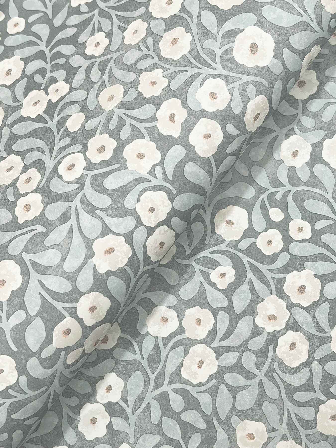Poppy Trail Light Blue Floral Wallpaper - York Wallcoverings - 4169-83134 - York Wallcoverings Wallpaper