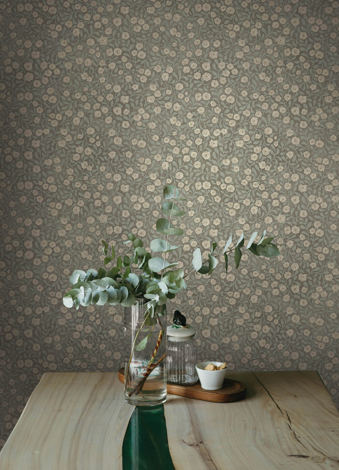 poppy-trail-aqua-floral-wallpaper-york-wallcoverings-4169-83136 - York Wallcoverings Wallpaper