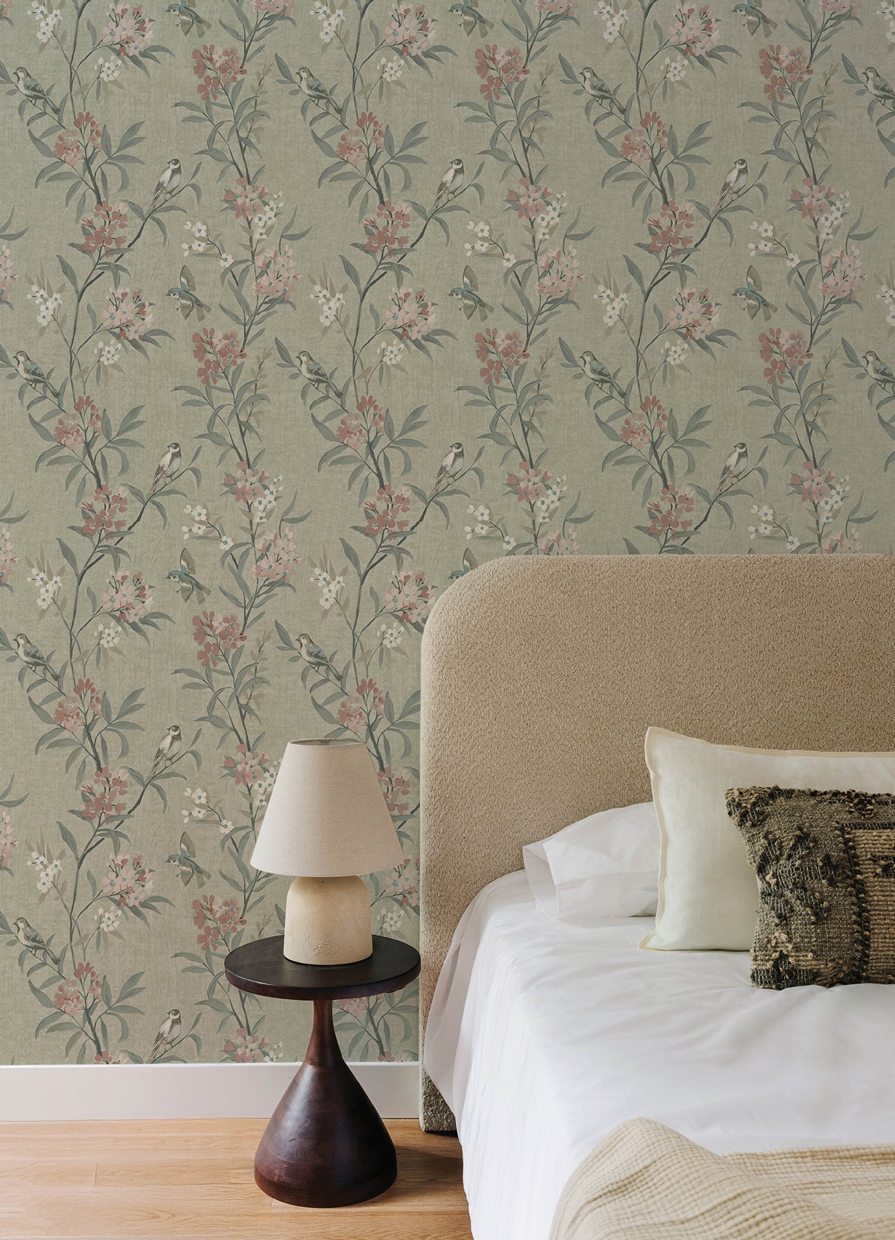 tea-olive-green-finch-frolic-wallpaper-york-wallcoverings-4169-83138