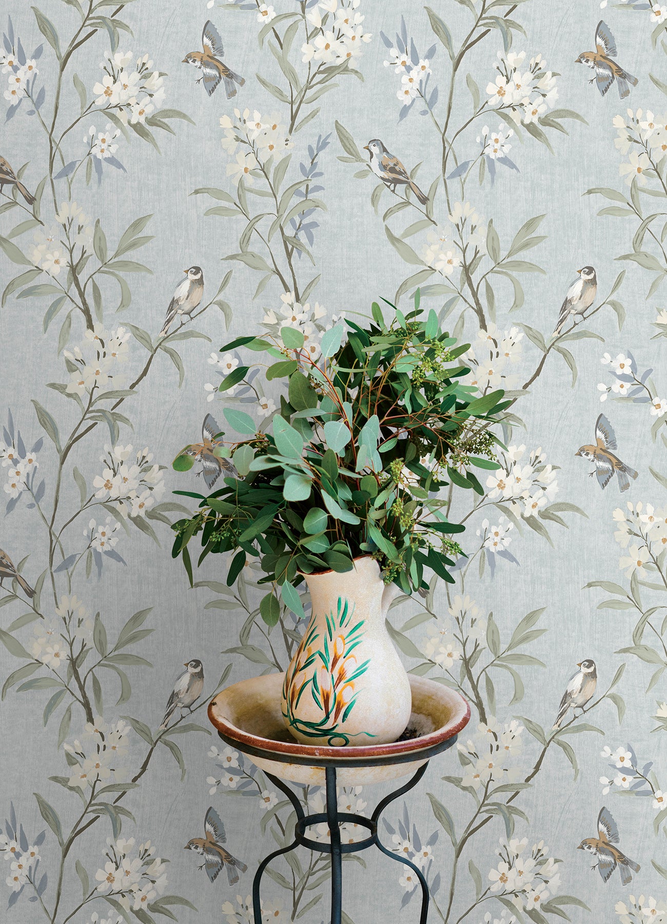 tea-olive-light-blue-finch-frolic-wallpaper-york-wallcoverings-4169-83140