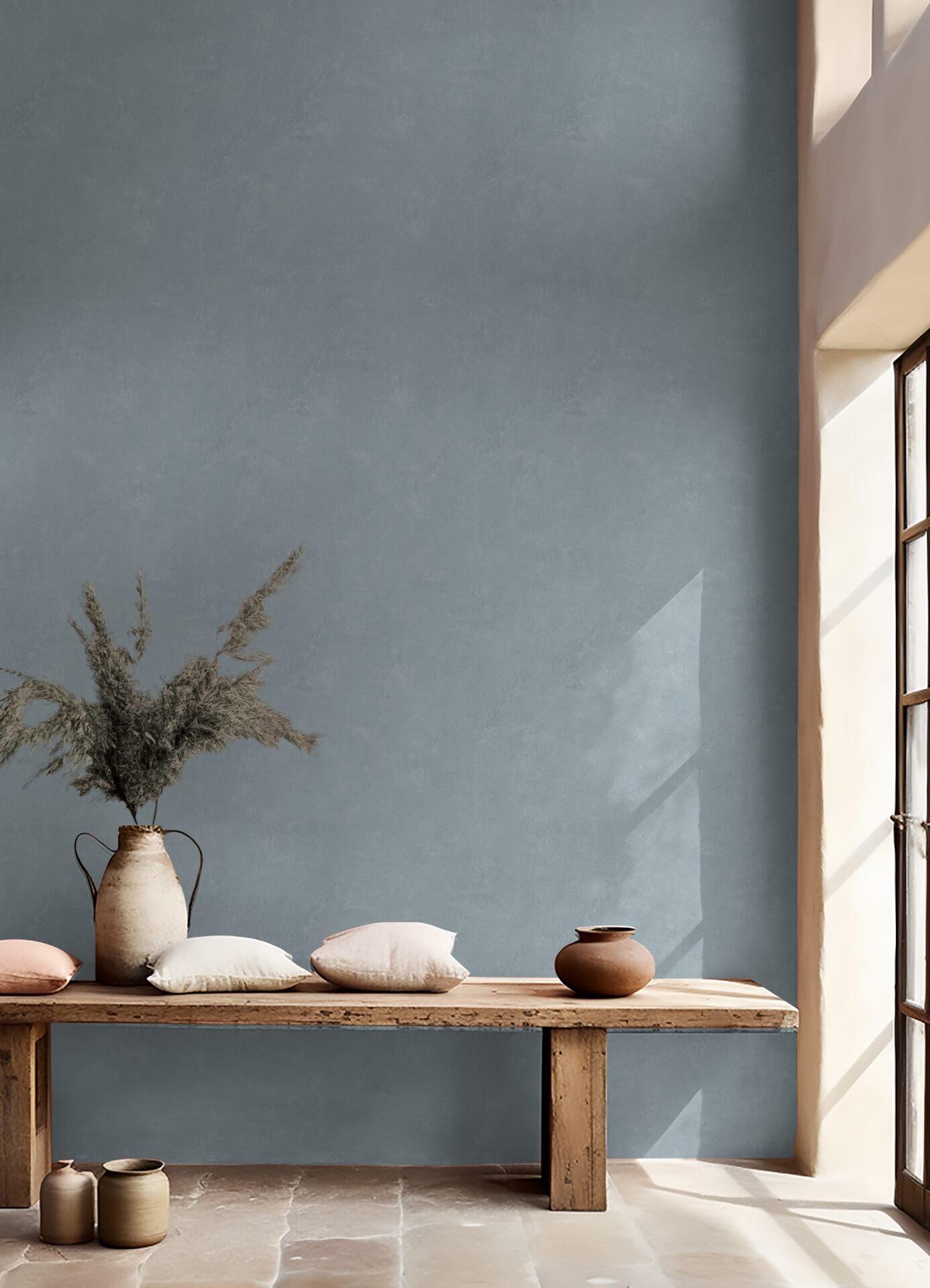 mr-kate-daphne-limewash-dusty-blue-peel-and-stick-wallpaper-york-wallcoverings-rmws1311 - York Wallcoverings Wallpaper