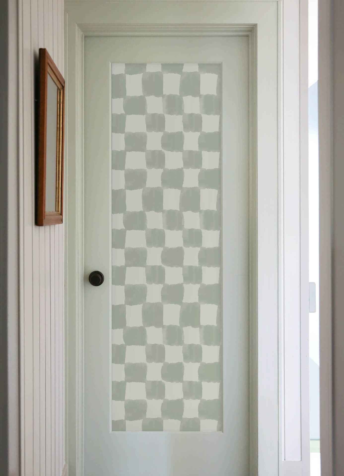 Tess Watercolor Checker Sage Green Peel - York Wallcoverings - RMWS1316 - York Wallcoverings Wallpaper