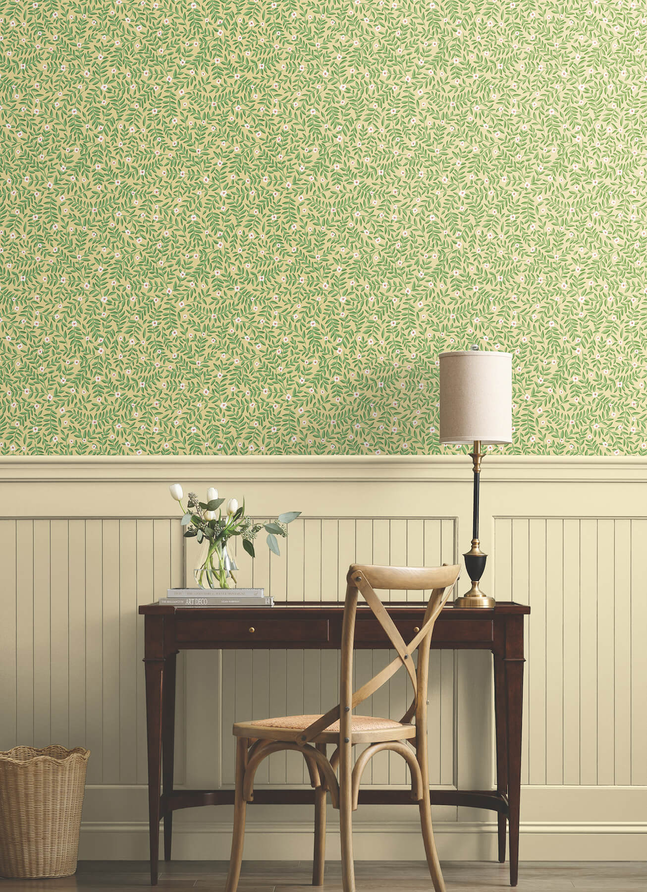 elodie-gold-petite-floral-premium-peel-stick-wallpaper-york-wallcoverings-psw1671rl - York Wallcoverings Papel pintado