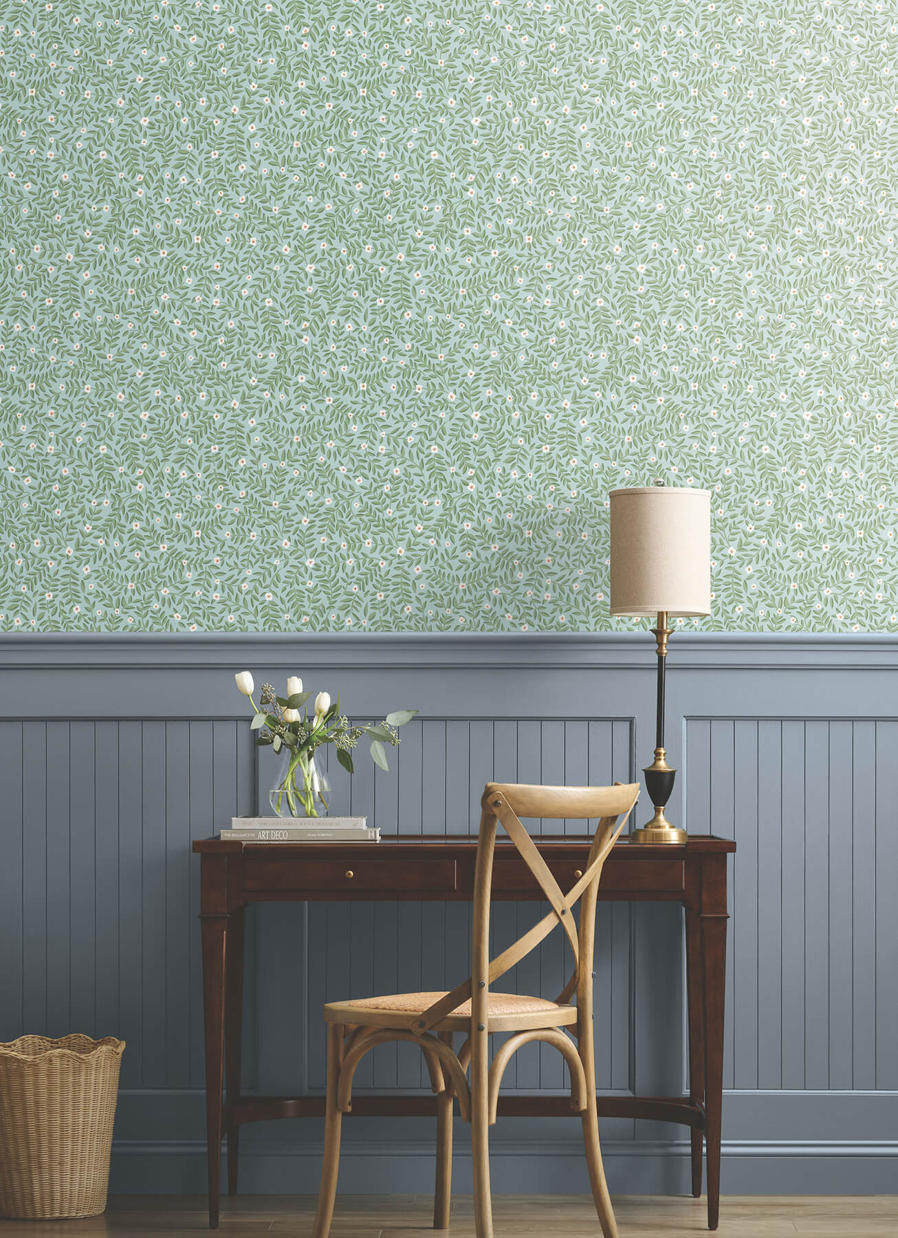 elodie-light-blue-petite-floral-premium-peel-stick-wallpaper-york-wallcoverings-psw1672rl - York Wallcoverings Wallpaper