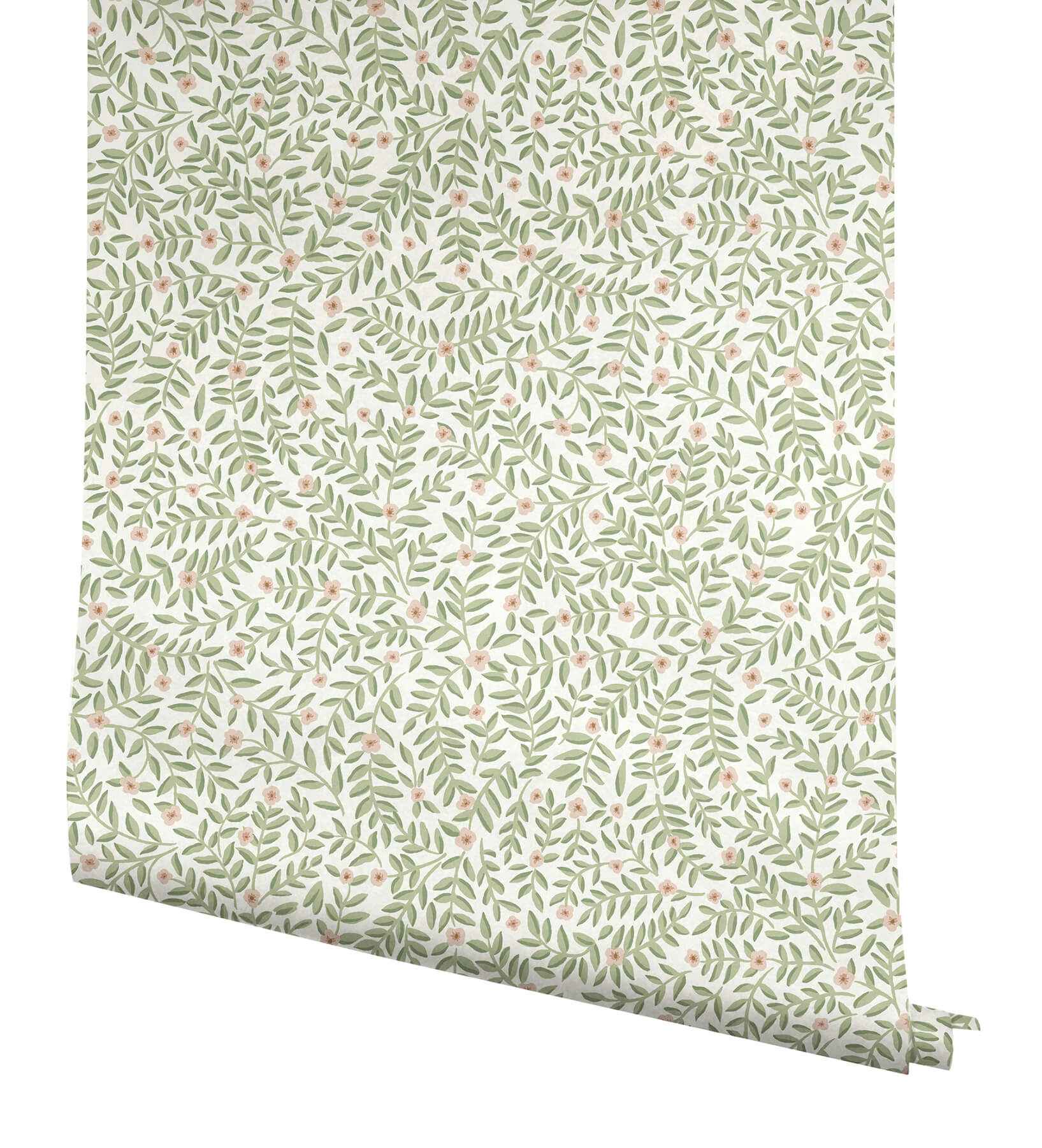 Elodie Cream Petite Floral Premium Peel + Stick Wallpaper - York Wallcoverings - PSW1673RL