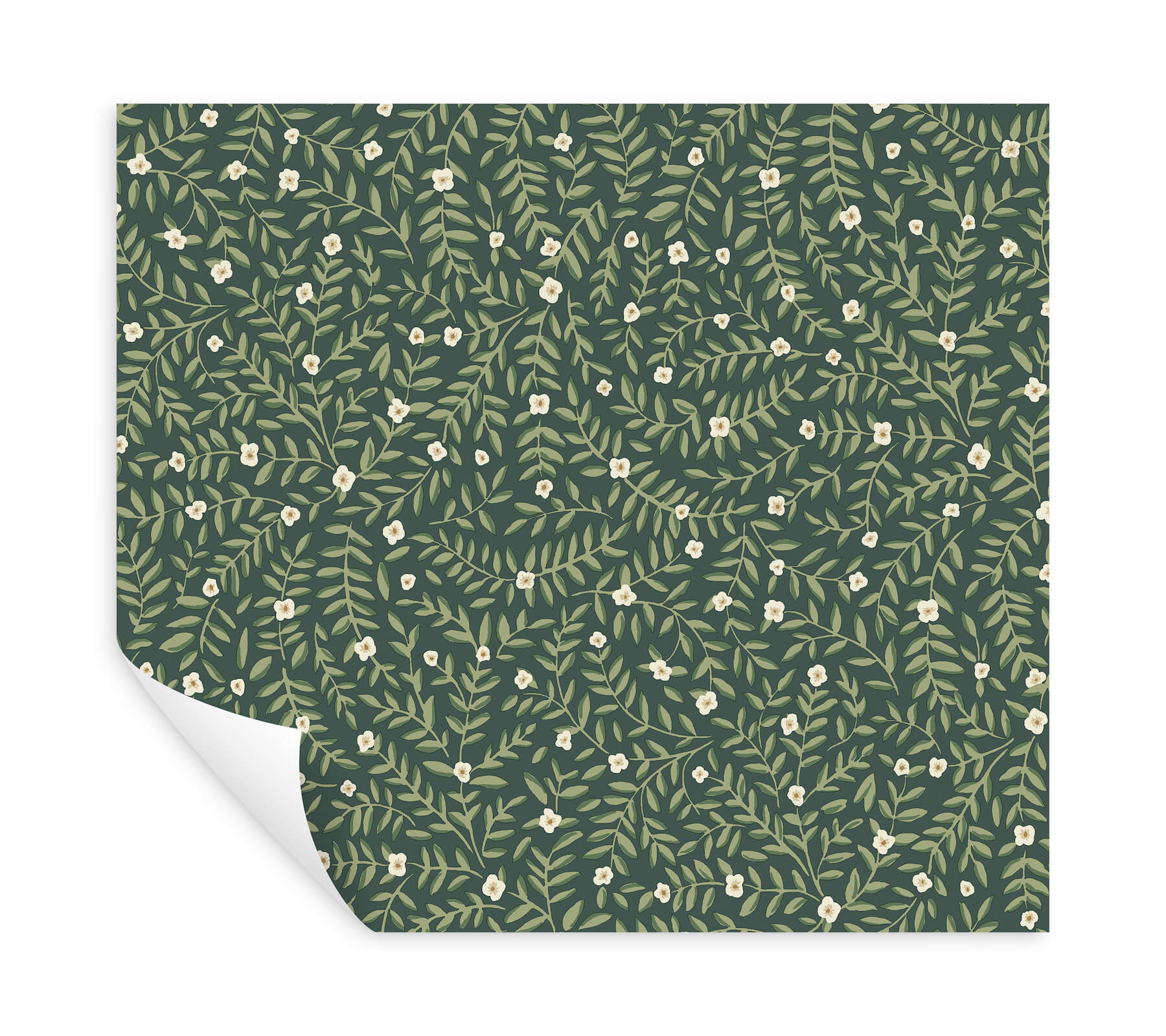 elodie-evergreen-petite-floral-premium-peel-stick-wallpaper-york-wallcoverings-psw1674rl - York Wallpaper Wallpaper