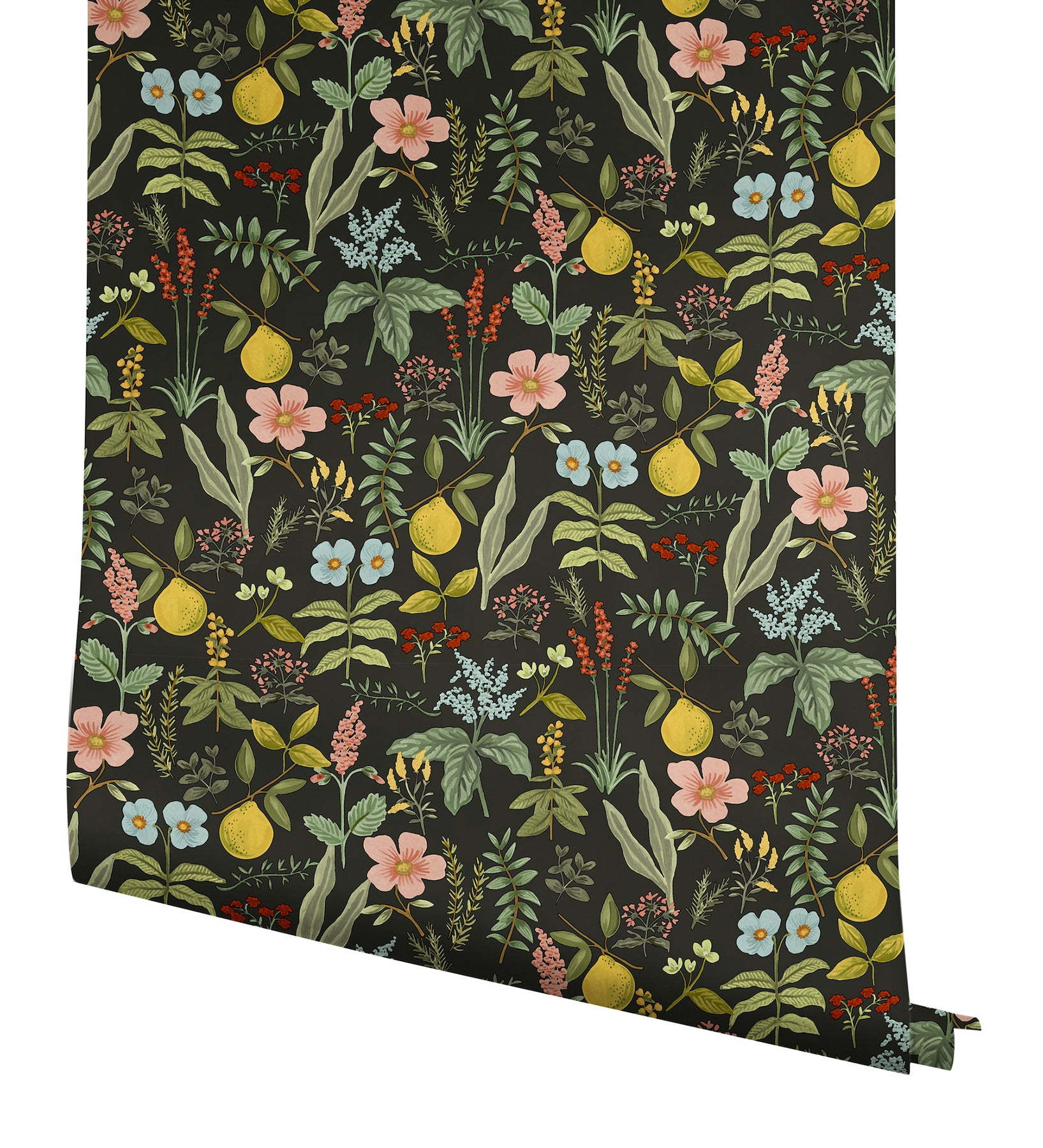herb-garden-black-botanical-premium-peel-stick-wallpaper-york-wallcoverings-psw1676rl