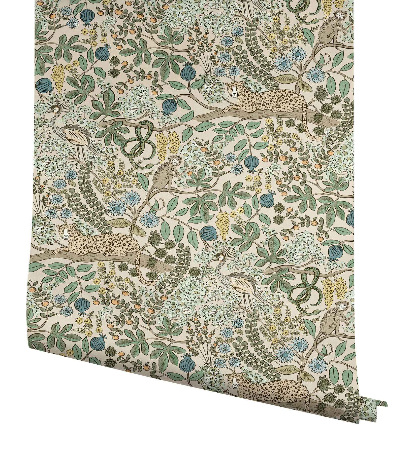 Safari Cream Jungle Toile Premium Peel + Stick Wallpaper - York Wallcoverings - PSW1681RL