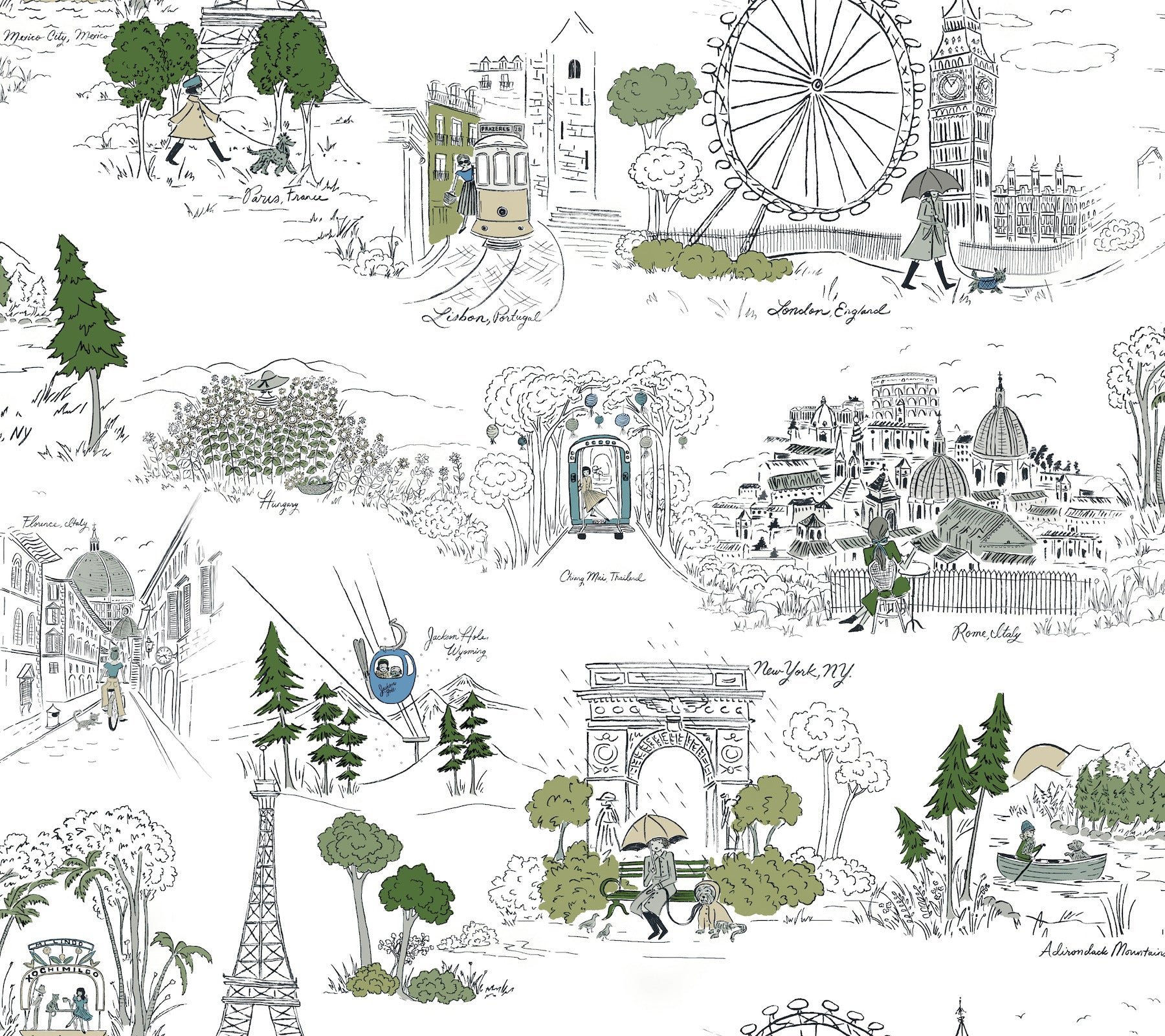 travel-sketches-blue-globetrotter-premium-peel-stick-wallpaper-york-wallcoverings-psw1682rl
