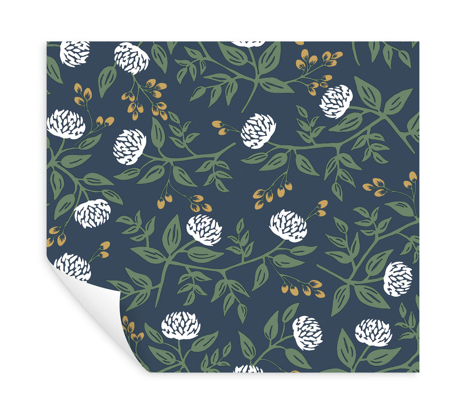 peonies-navy-floral-premium-peel-stick-wallpaper-york-wallcoverings-psw1687rl - York Wallcoverings Wallpaper
