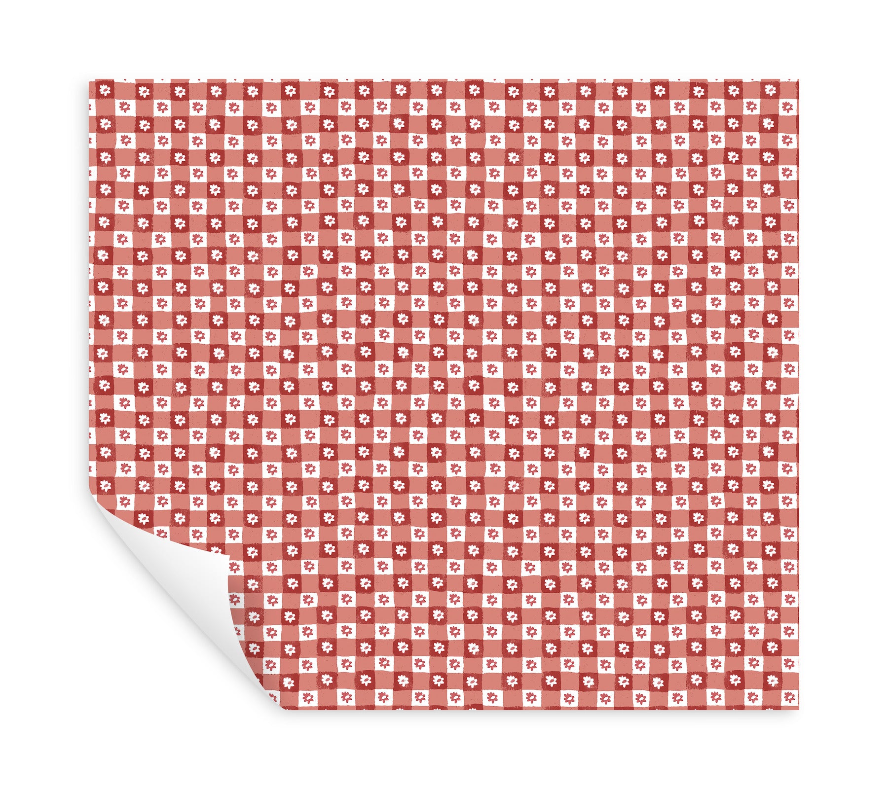 daisy-gingham-red-floral-check-premium-peel-stick-wallpaper-york-wallcoverings-psw1691rl