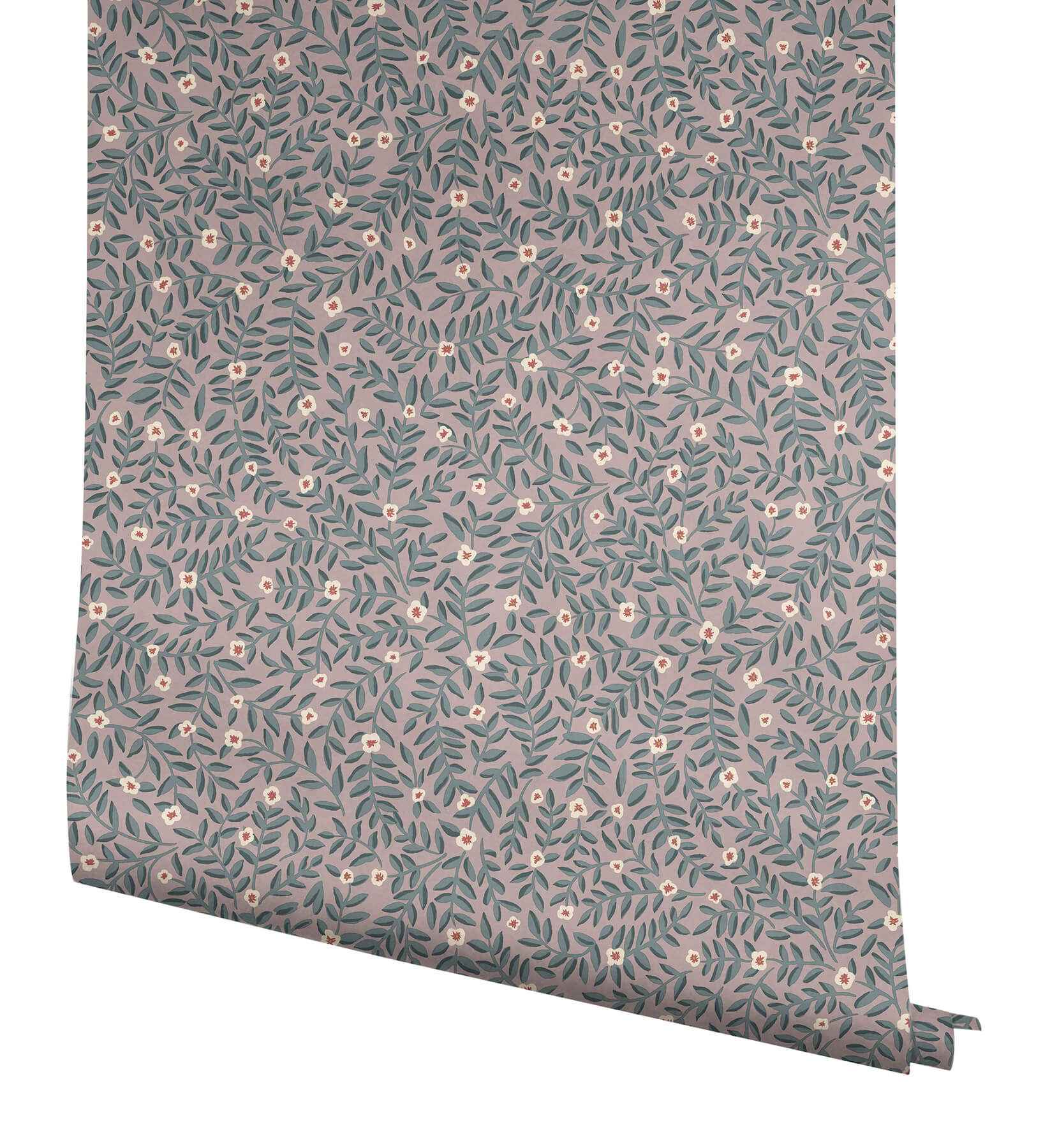 Elodie Lavender Petite Floral Premium Peel + Stick Wallpaper - York Wallcoverings - PSW1693RL - York Wallcoverings Wallpaper