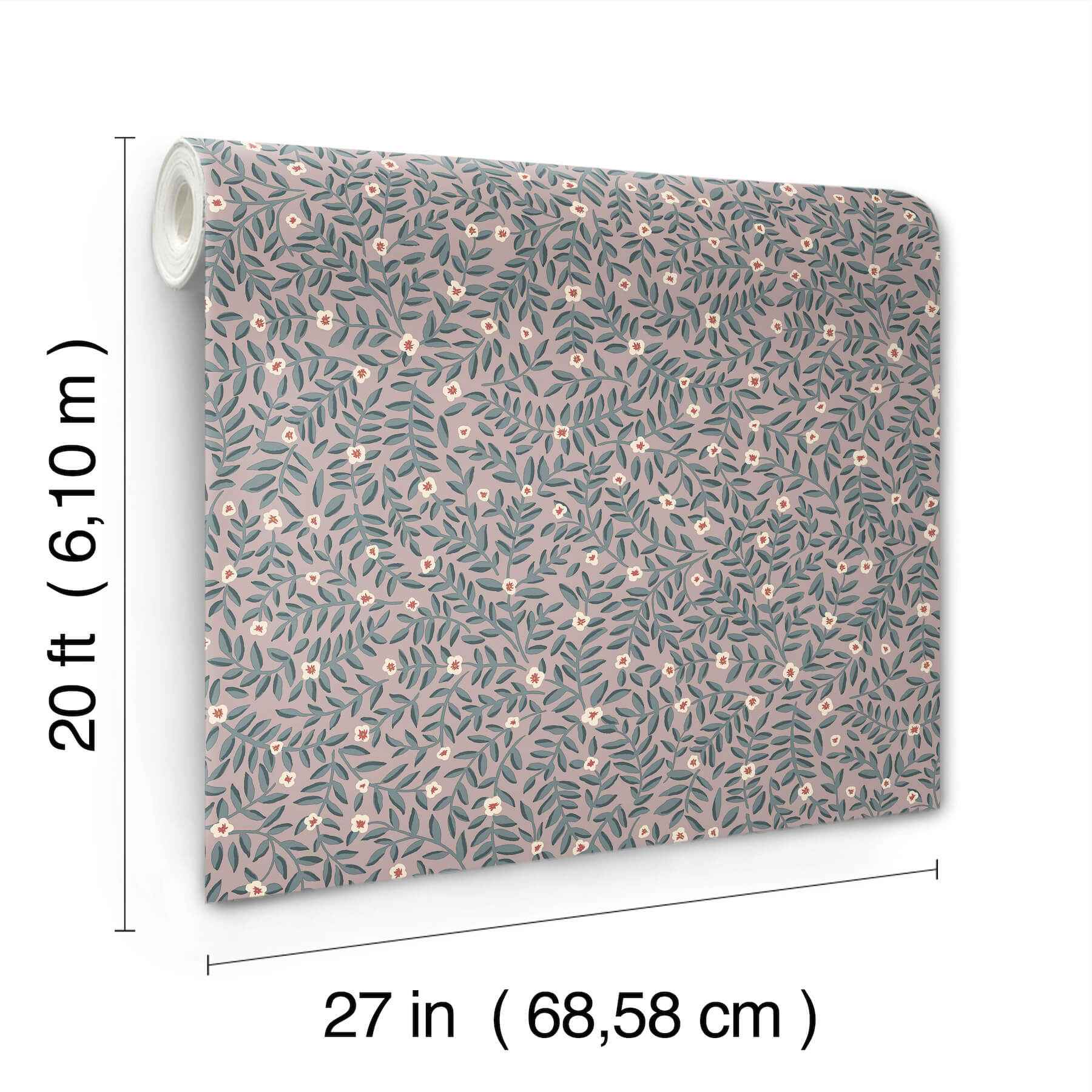 Elodie Lavender Petite Floral Premium Peel + Stick Wallpaper - York Wallcoverings - PSW1693RL - York Wallcoverings Wallpaper