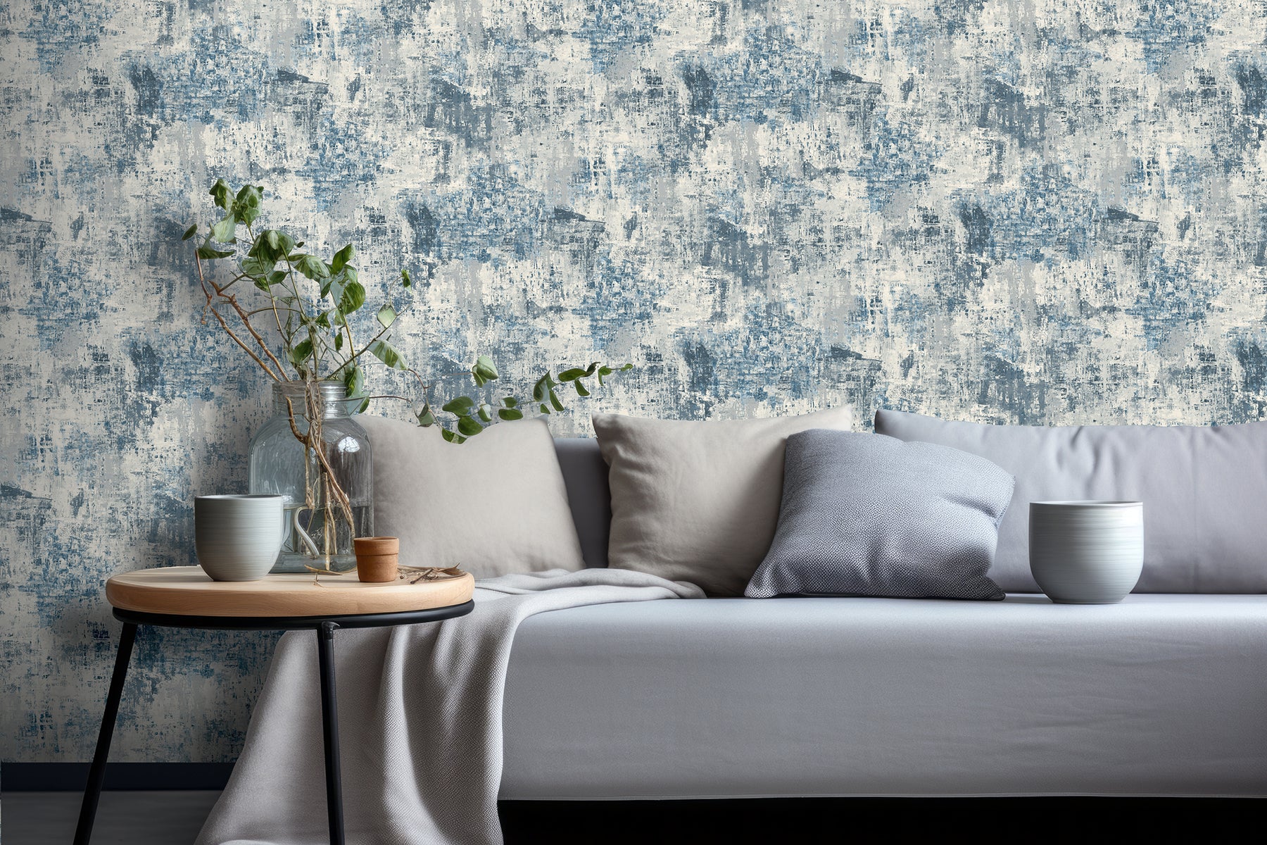 sergio-blue-abstract-texture-wallpaper-york-wallcoverings-ah100192ah - York Wallcoverings Wallpaper