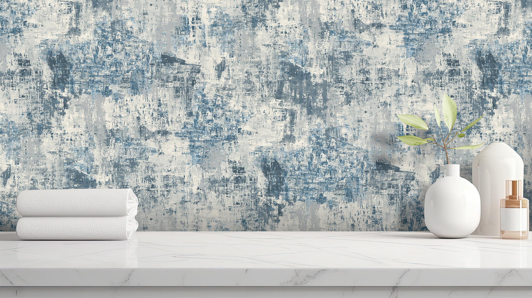 sergio-blue-abstract-texture-wallpaper-york-wallcoverings-ah100192ah - York Wallcoverings Wallpaper