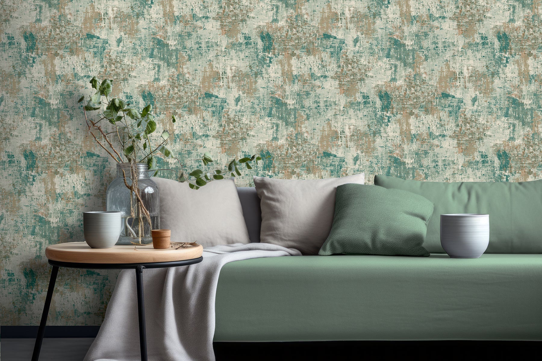 sergio-green-abstract-texture-wallpaper-york-wallcoverings-ah100193ah - York Wallcoverings Wallpaper