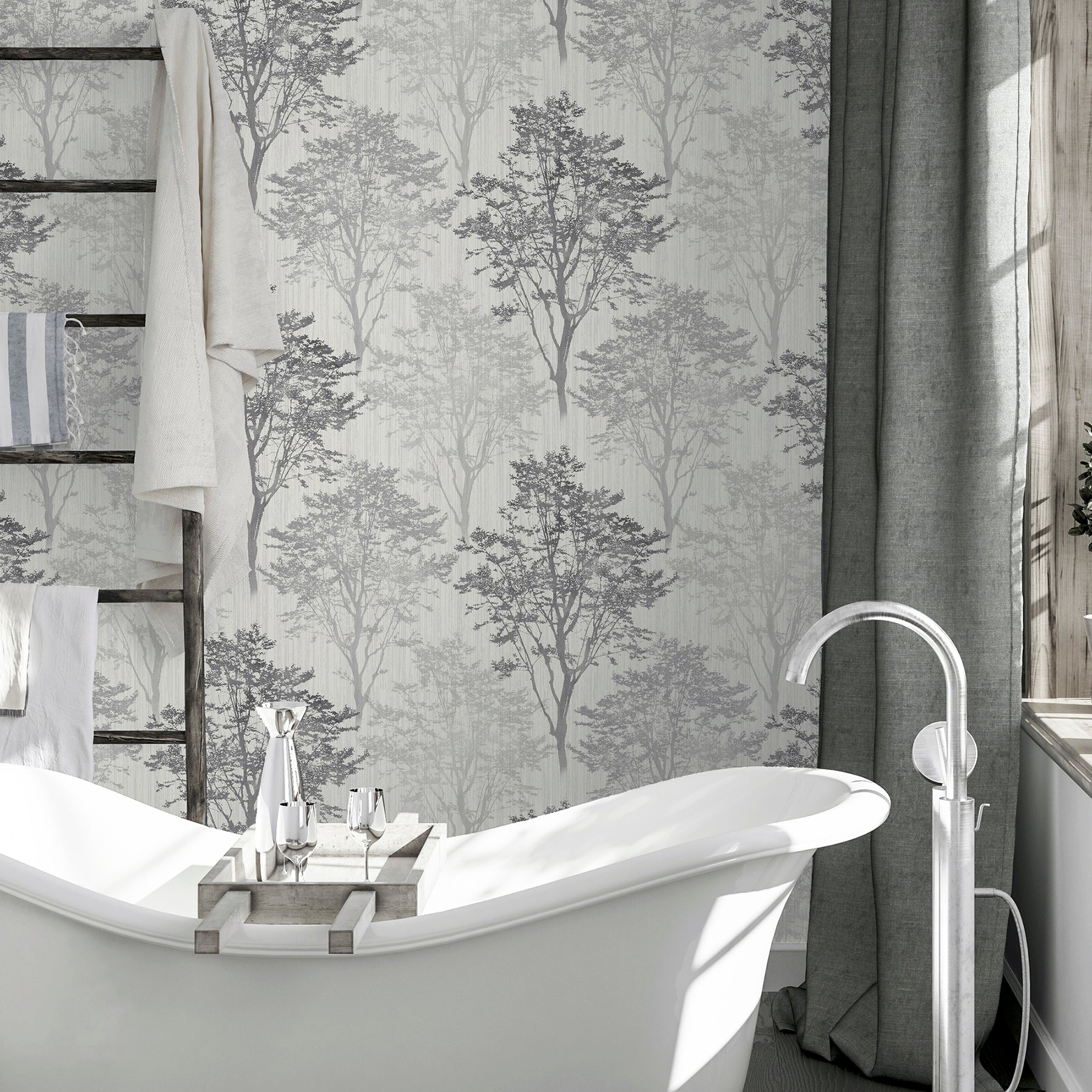 edwin-grey-wildwood-wallpaper-york-wallcoverings-ah259502 - York Wallcoverings Wallpaper