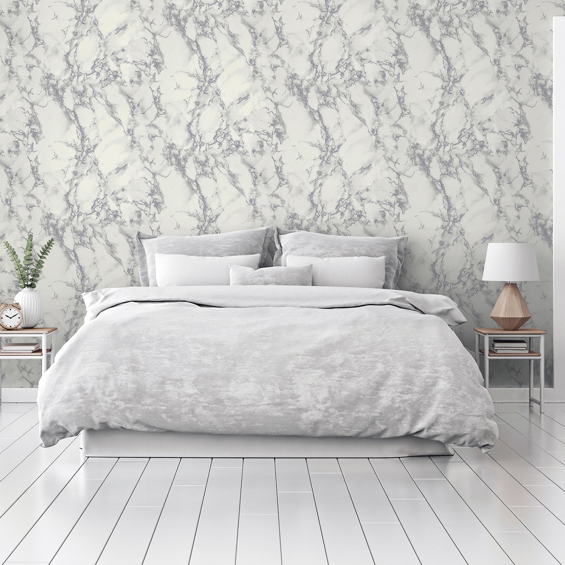 siward-white-metallic-marble-wallpaper-york-wallcoverings-ah296701 - York Wallcoverings Wallpaper