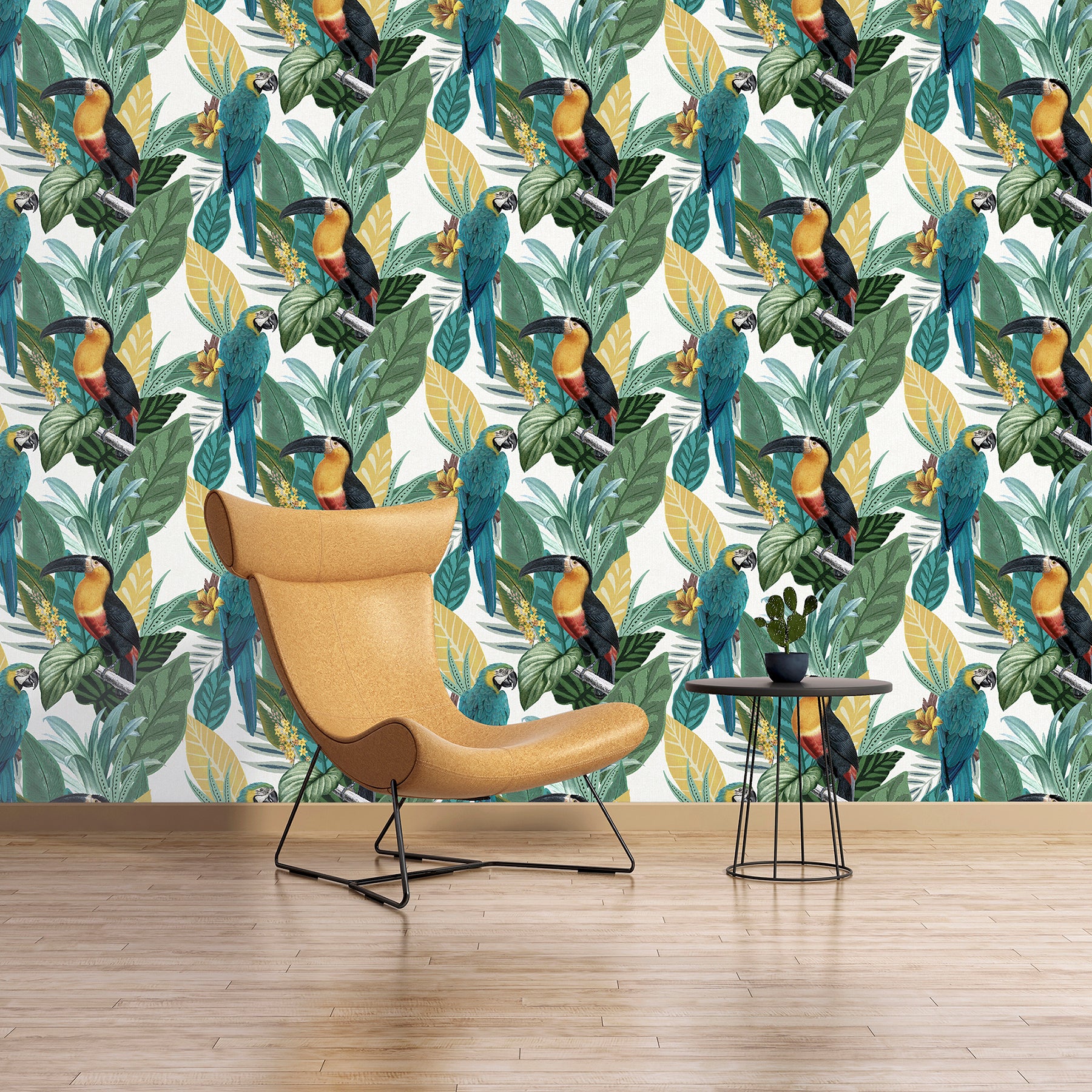 trudie-multicolor-toucan-macaw-wallpaper-york-wallcoverings-ah296803 - York Wallcoverings Wallpaper