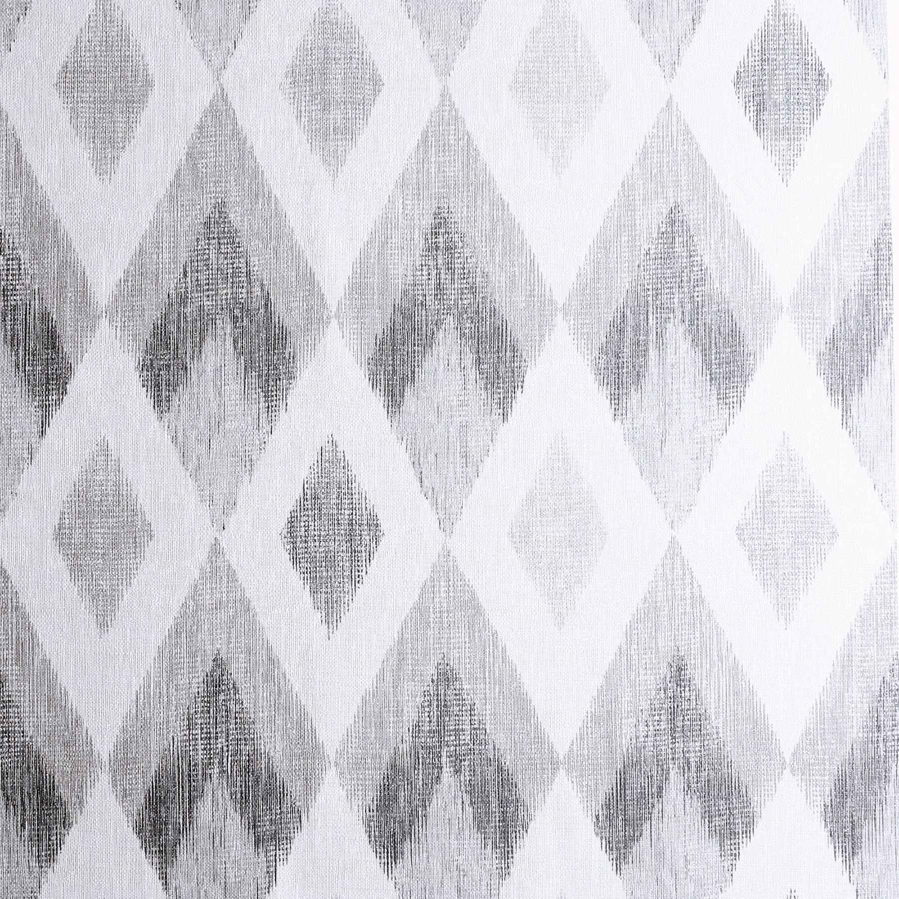 Fitzgerald Grey Ikat Diamond Wallpaper - York Wallcoverings - AH297200