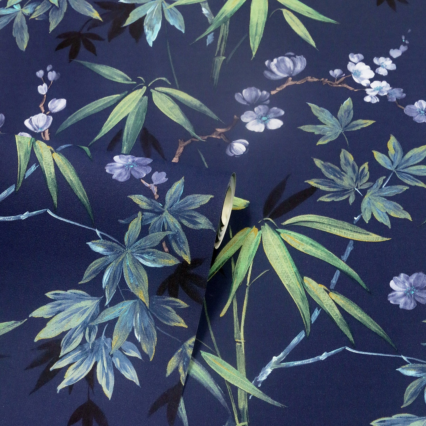 desi-navy-jasmine-garden-wallpaper-york-wallcoverings-ah297800 - York Wallcoverings Wallpaper