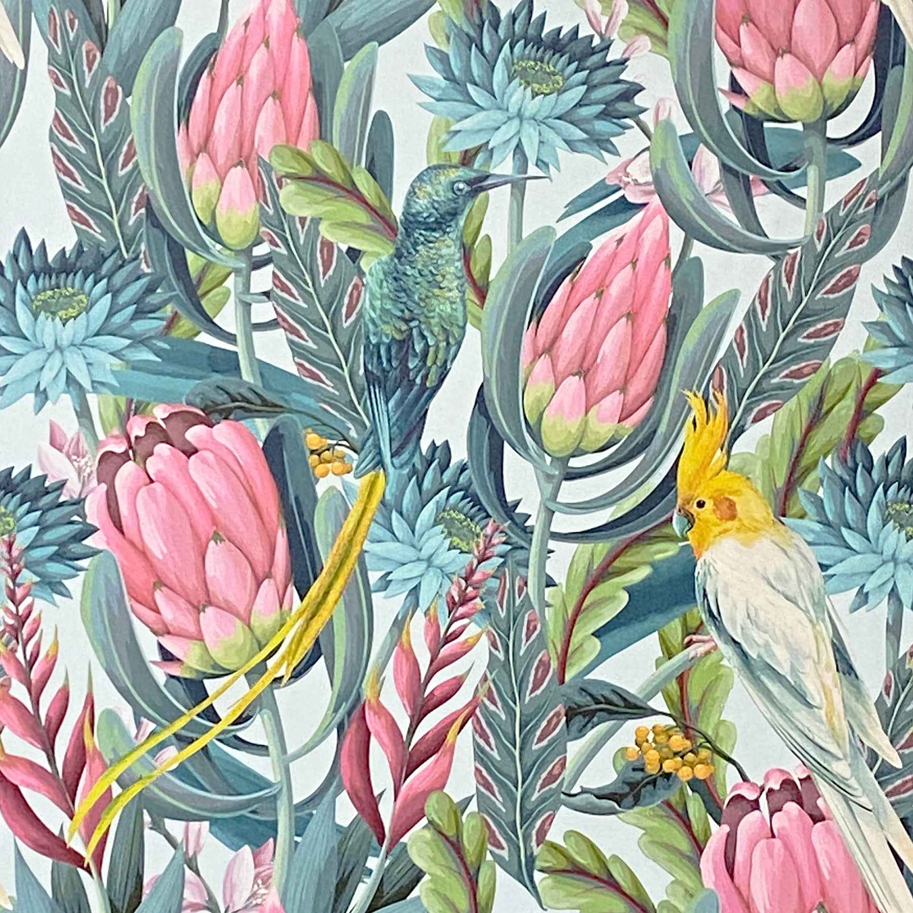 Celia Multicolor Tropical Birds Wallpaper - York Wallcoverings - AH297905 - York Wallcoverings Wallpaper