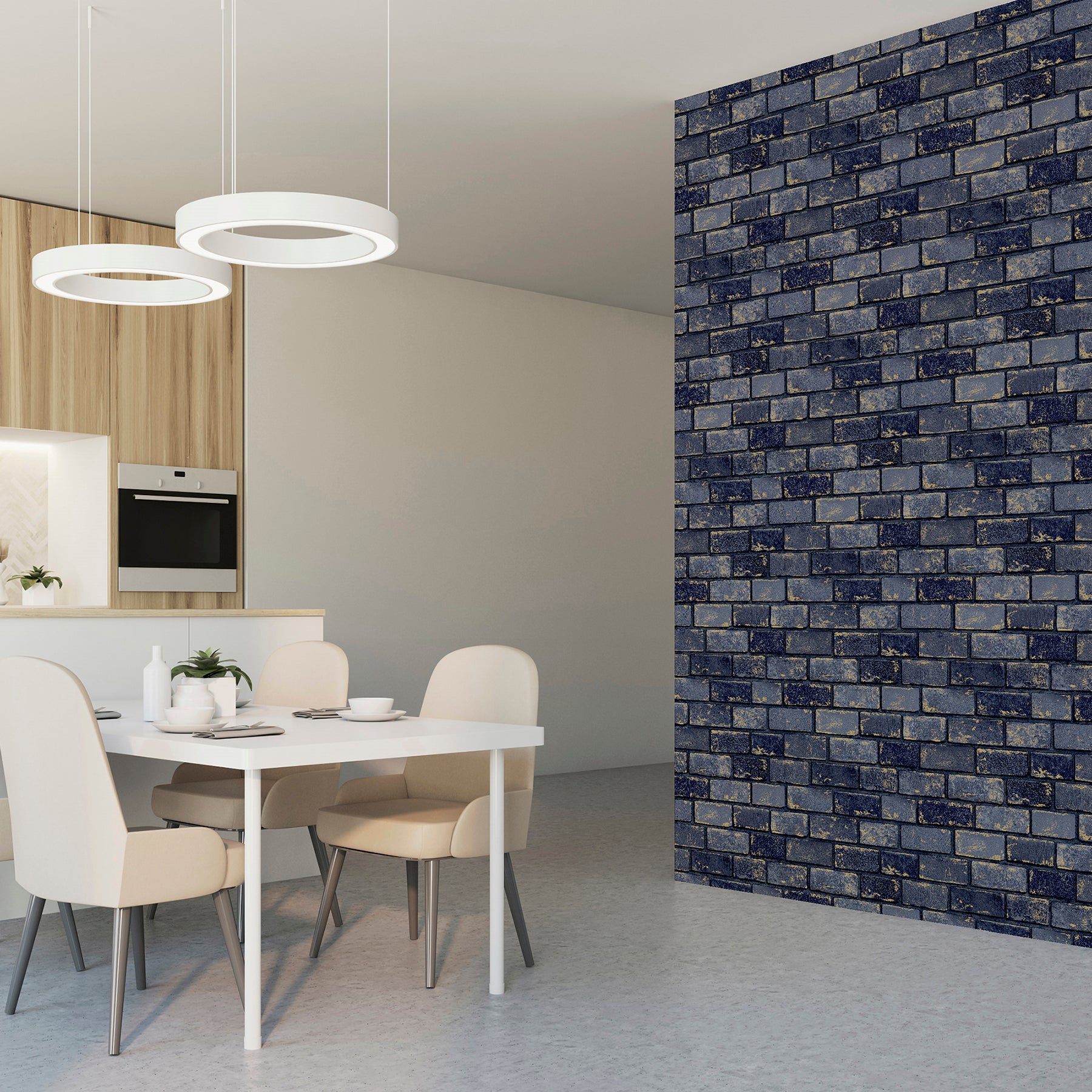 myron-charcoal-metallic-brick-wallpaper-york-wallcoverings-ah692200 - York Wallcoverings Wallpaper