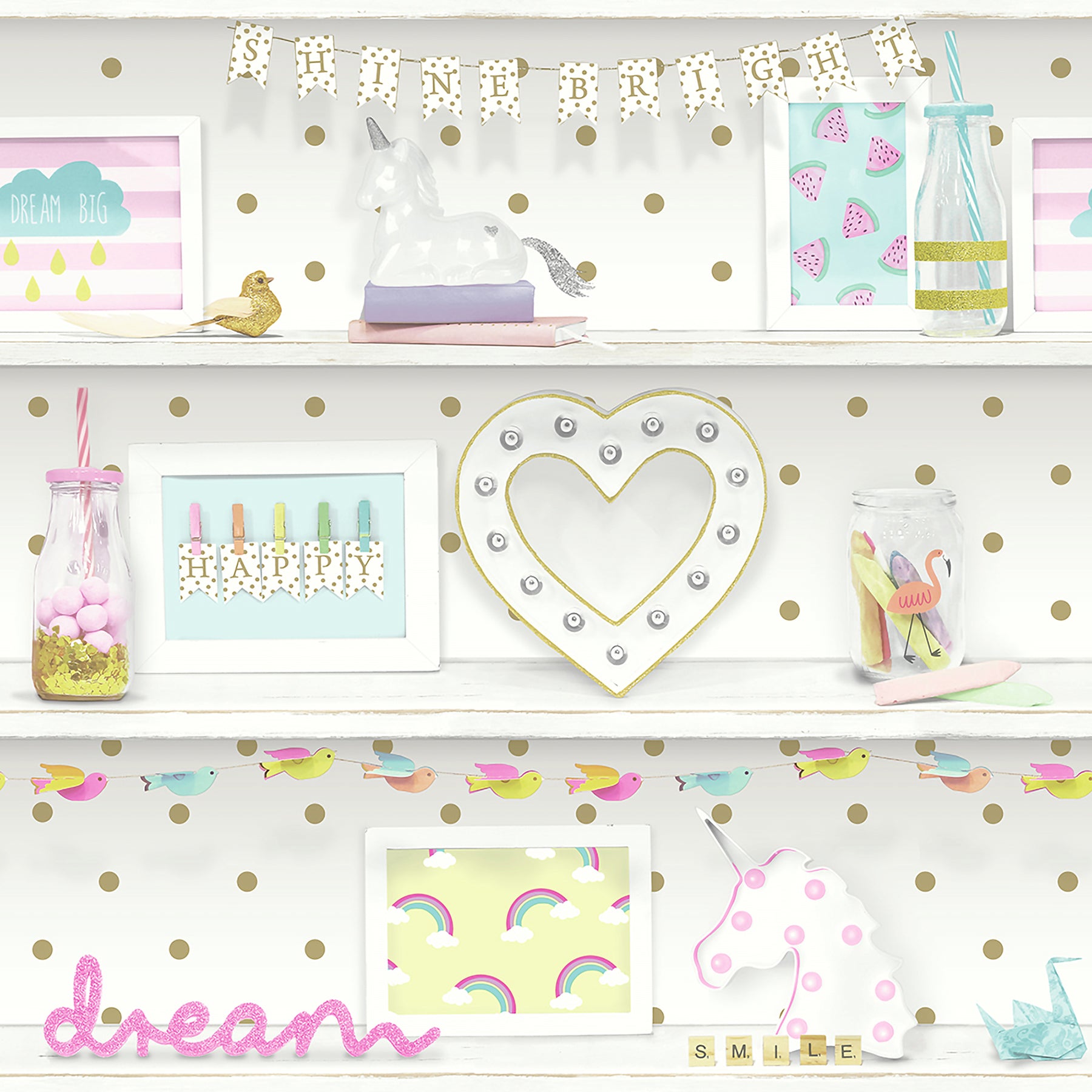 Bonnie Multicolor Memento Wallpaper - York Wallcoverings - AH696004