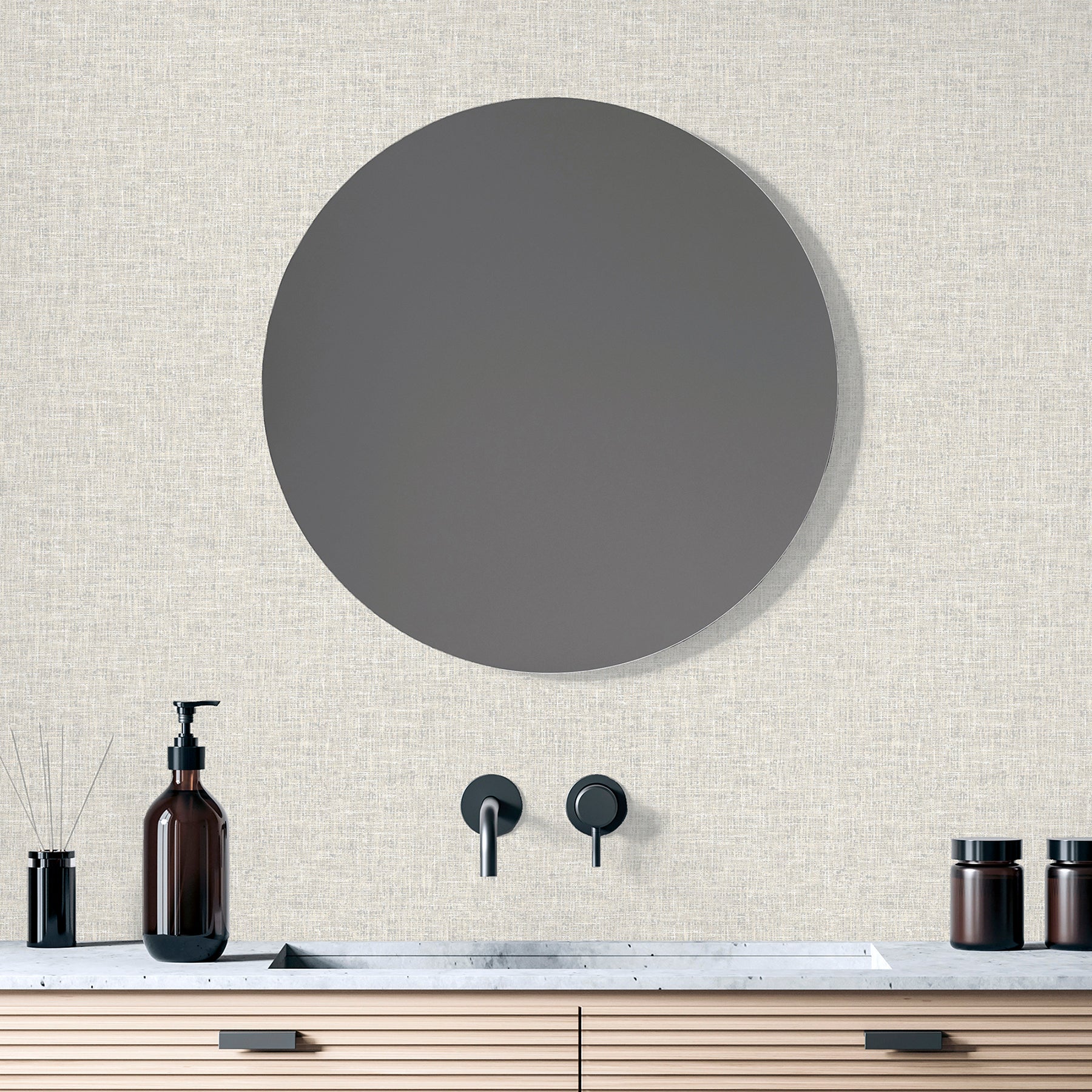 paulette-neutral-linen-texture-wallpaper-york-wallcoverings-ah901704 - York Wallcoverings Papel pintado