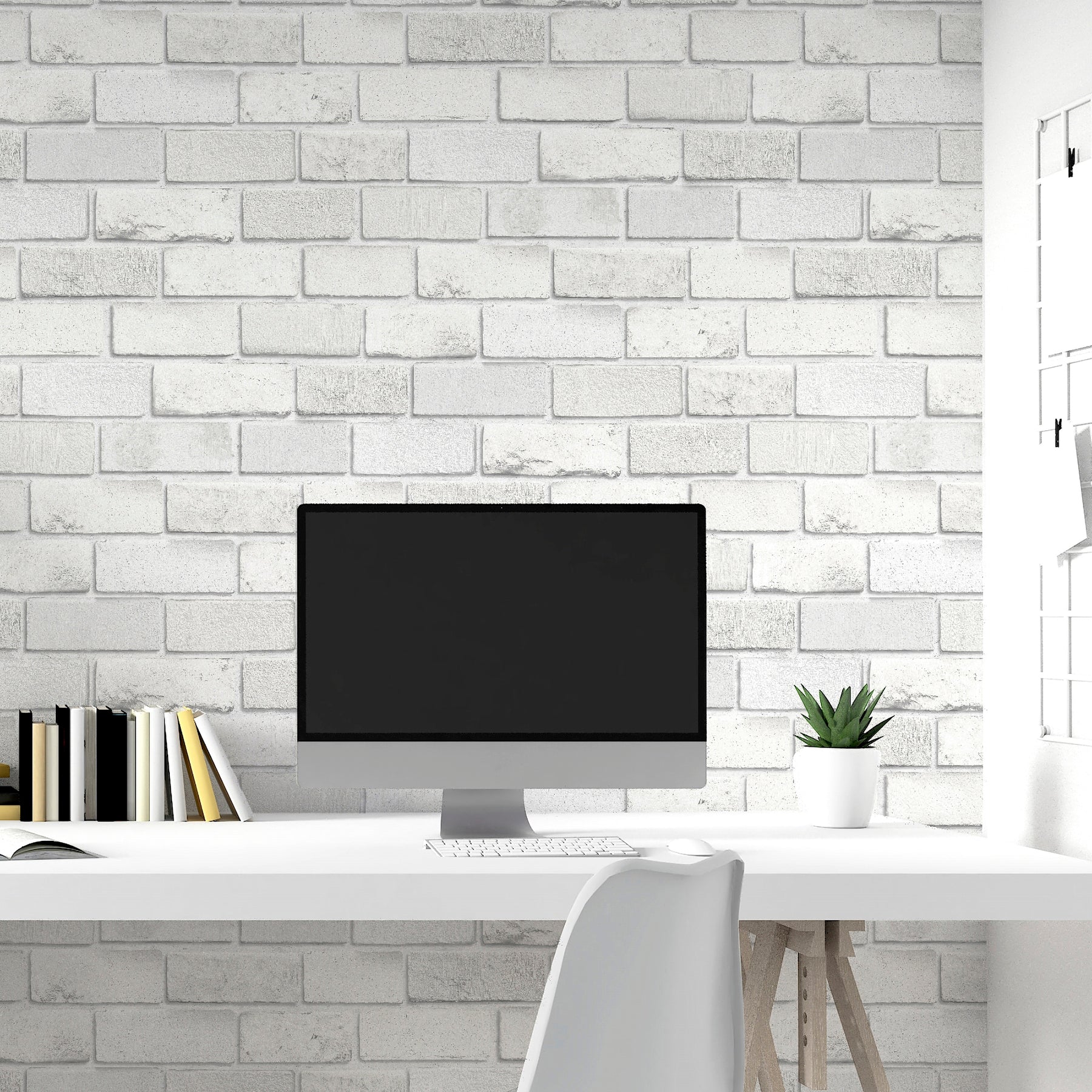 irving-white-diamond-brick-wallpaper-york-wallcoverings-ah902009 - York Wallcoverings Wallpaper