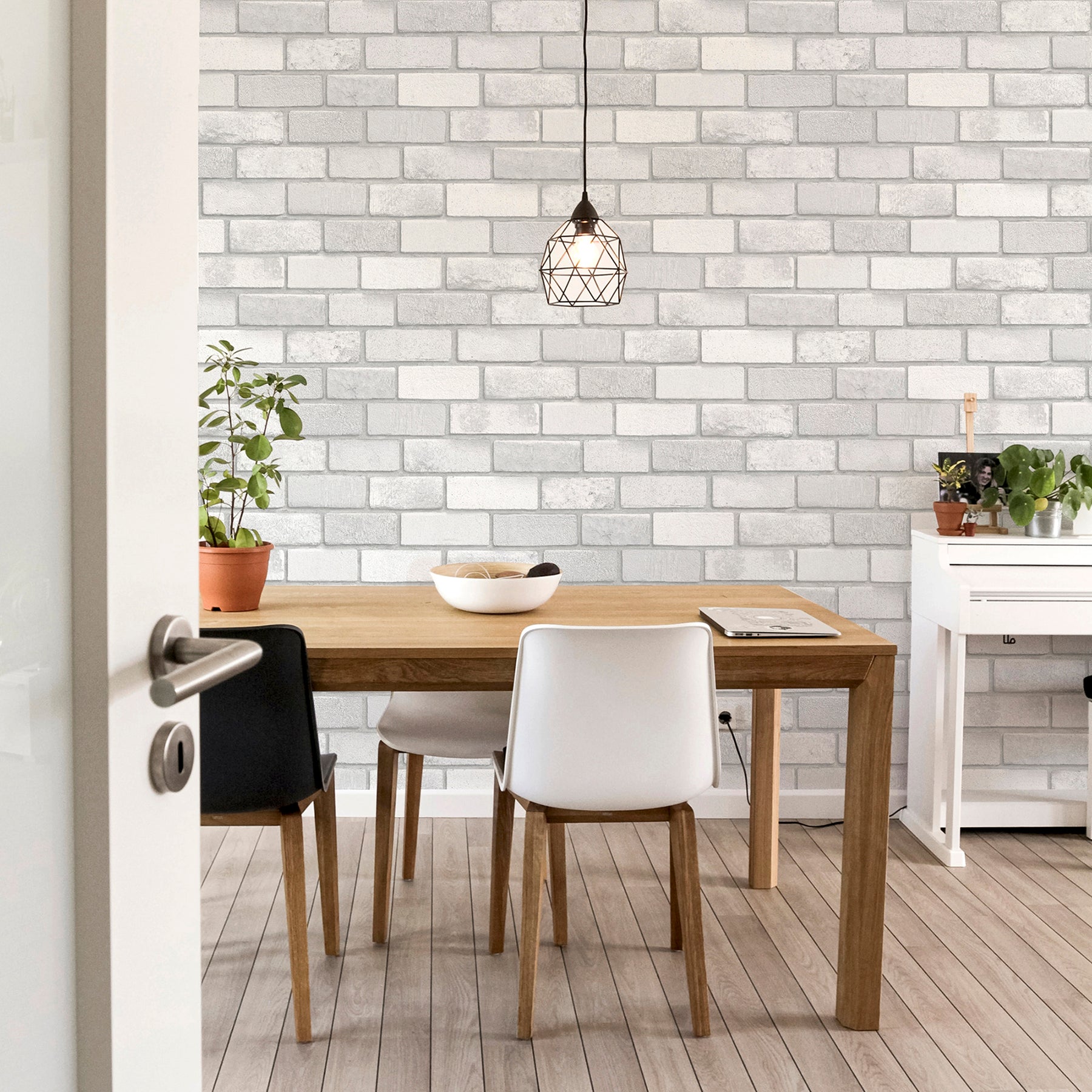 irving-white-diamond-brick-wallpaper-york-wallcoverings-ah902009 - York Wallcoverings Wallpaper