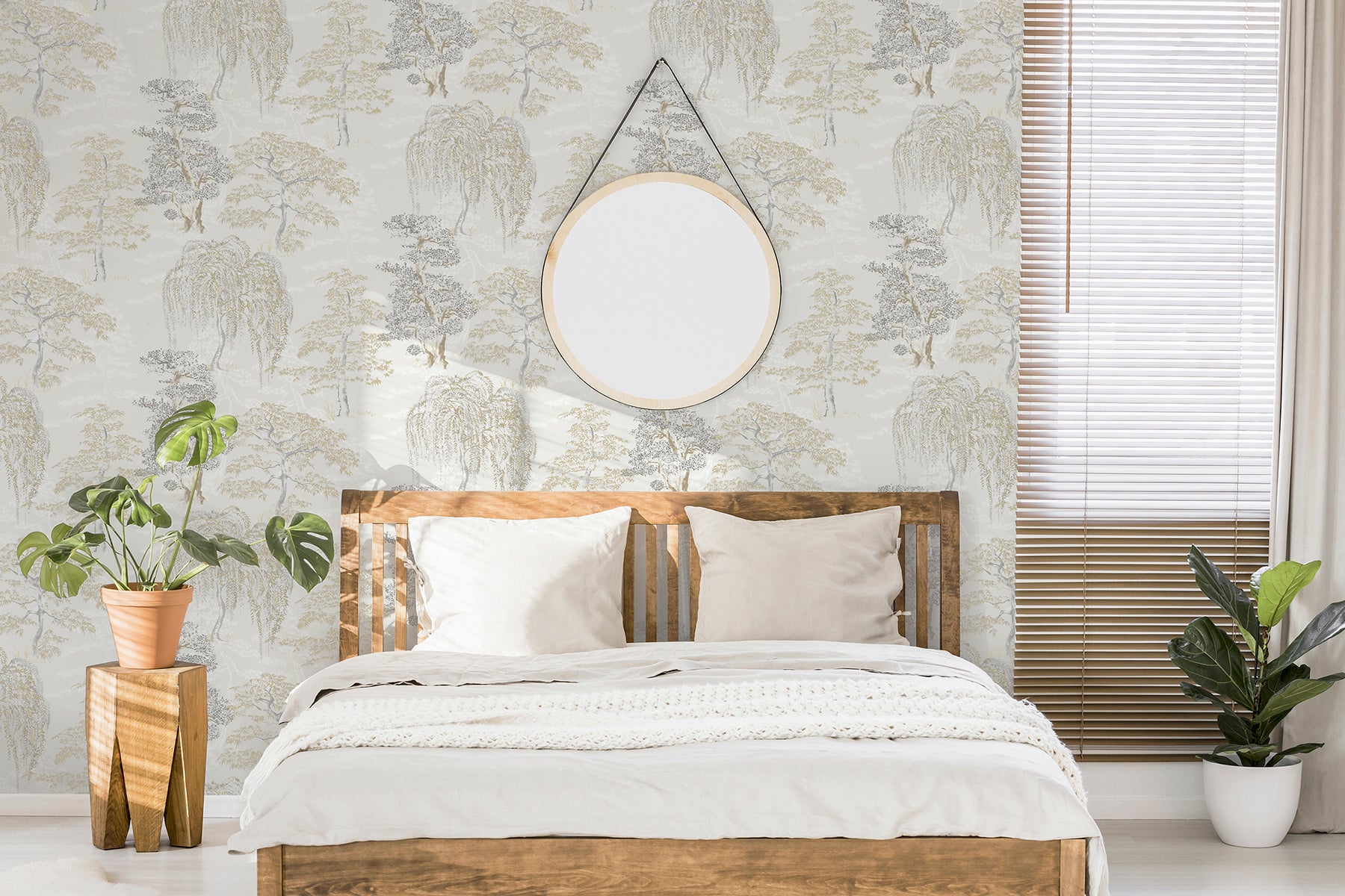 midori-neutral-trees-wallpaper-york-wallcoverings-ah909605 - York Wallcoverings Wallpaper