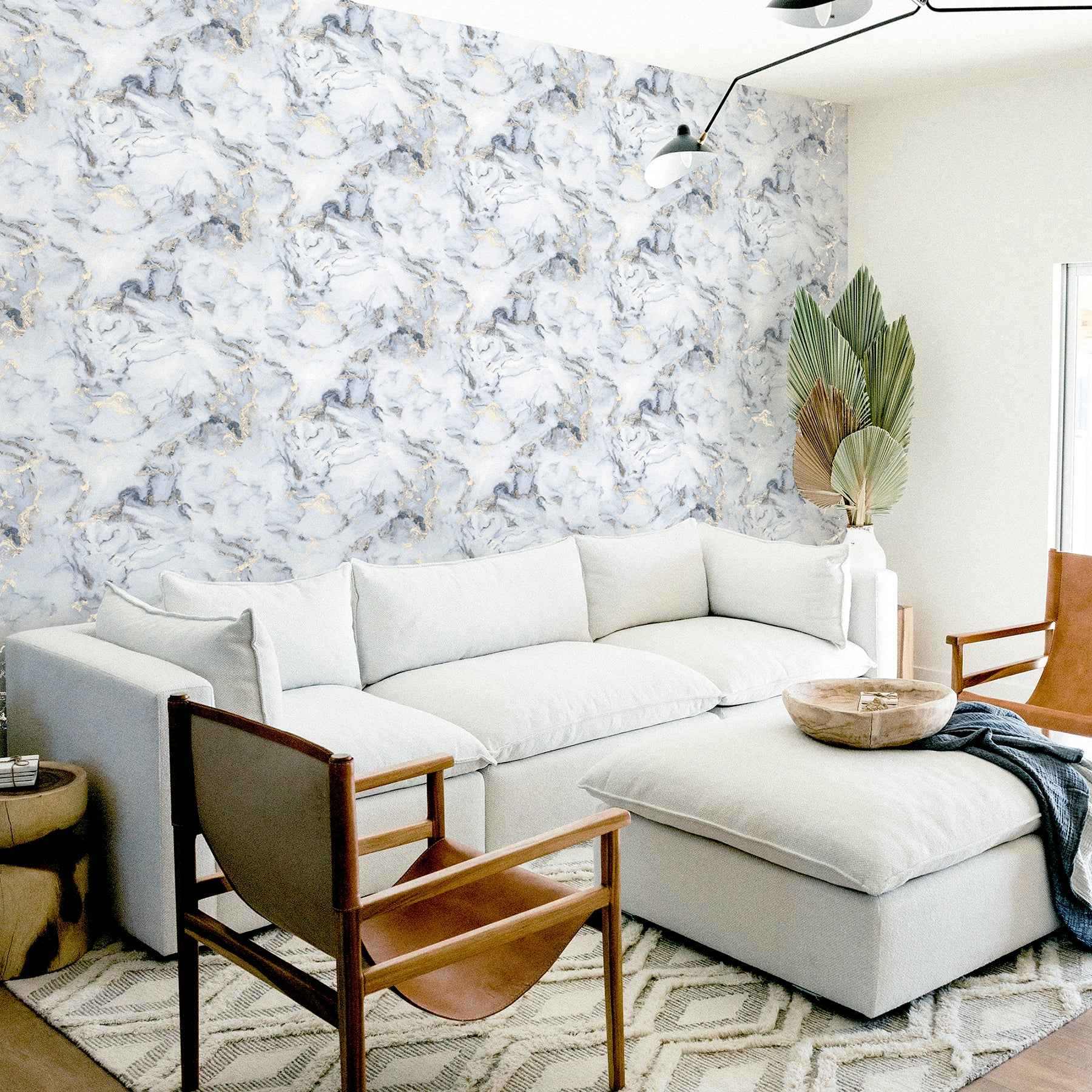 Merrick Grey Marble Wallpaper - York Wallcoverings - AH923001 - York Wallcoverings Wallpaper