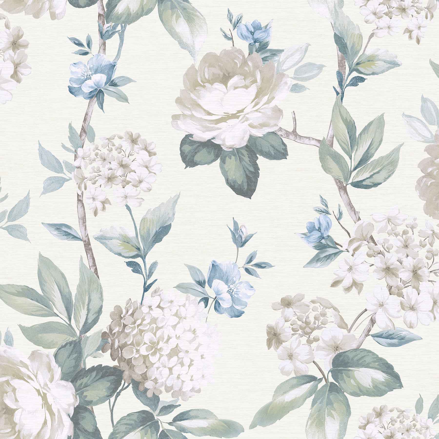 Atley Light Green Floral Wallpaper - York Wallcoverings - AH923802