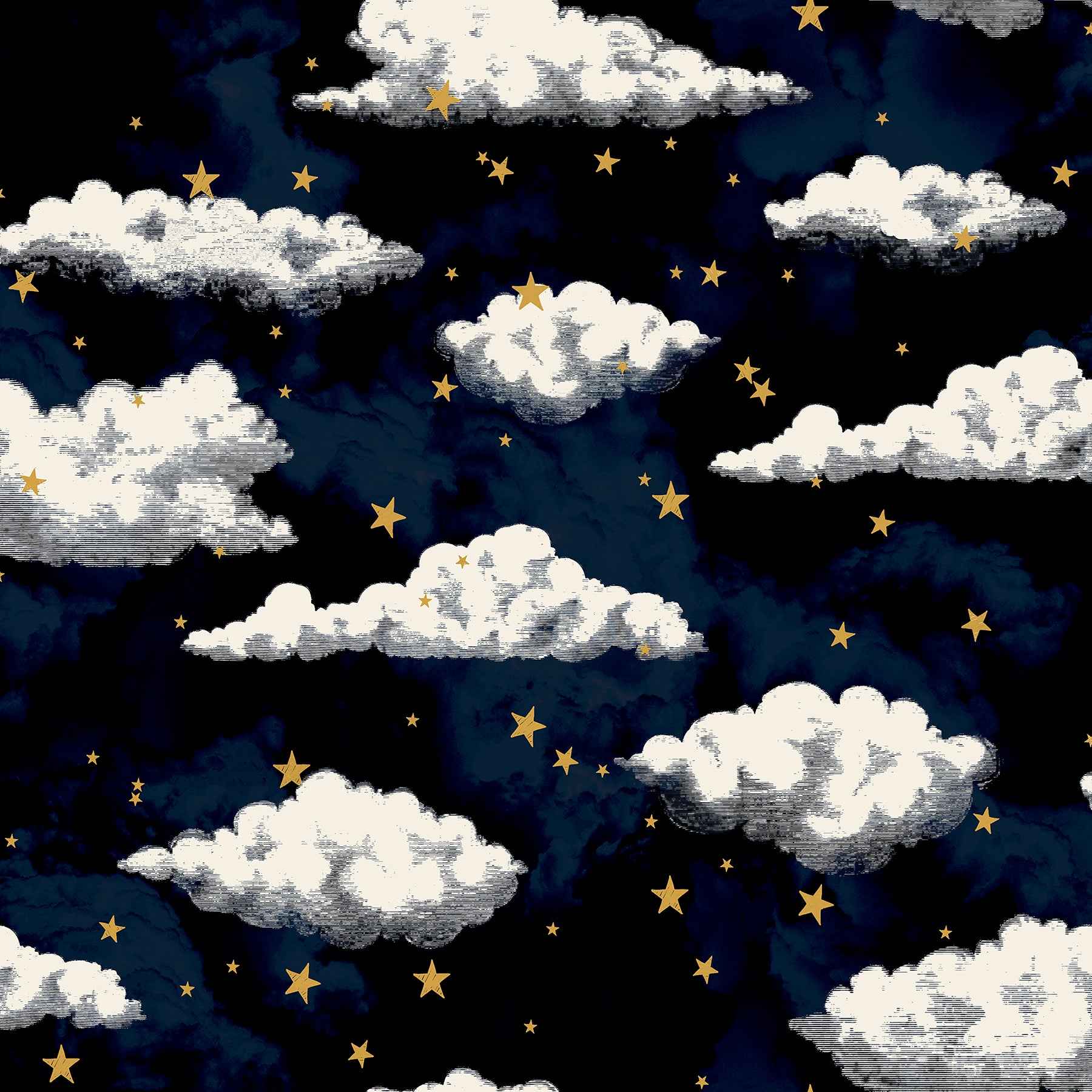 Zeno Navy Starry Skies Wallpaper - York Wallcoverings - AH923907
