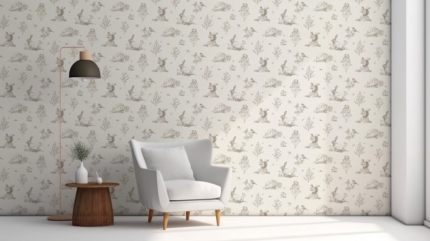 clawford-beige-meadow-friends-wallpaper-york-wallcoverings-ah924409 - York Wallcoverings Wallpaper