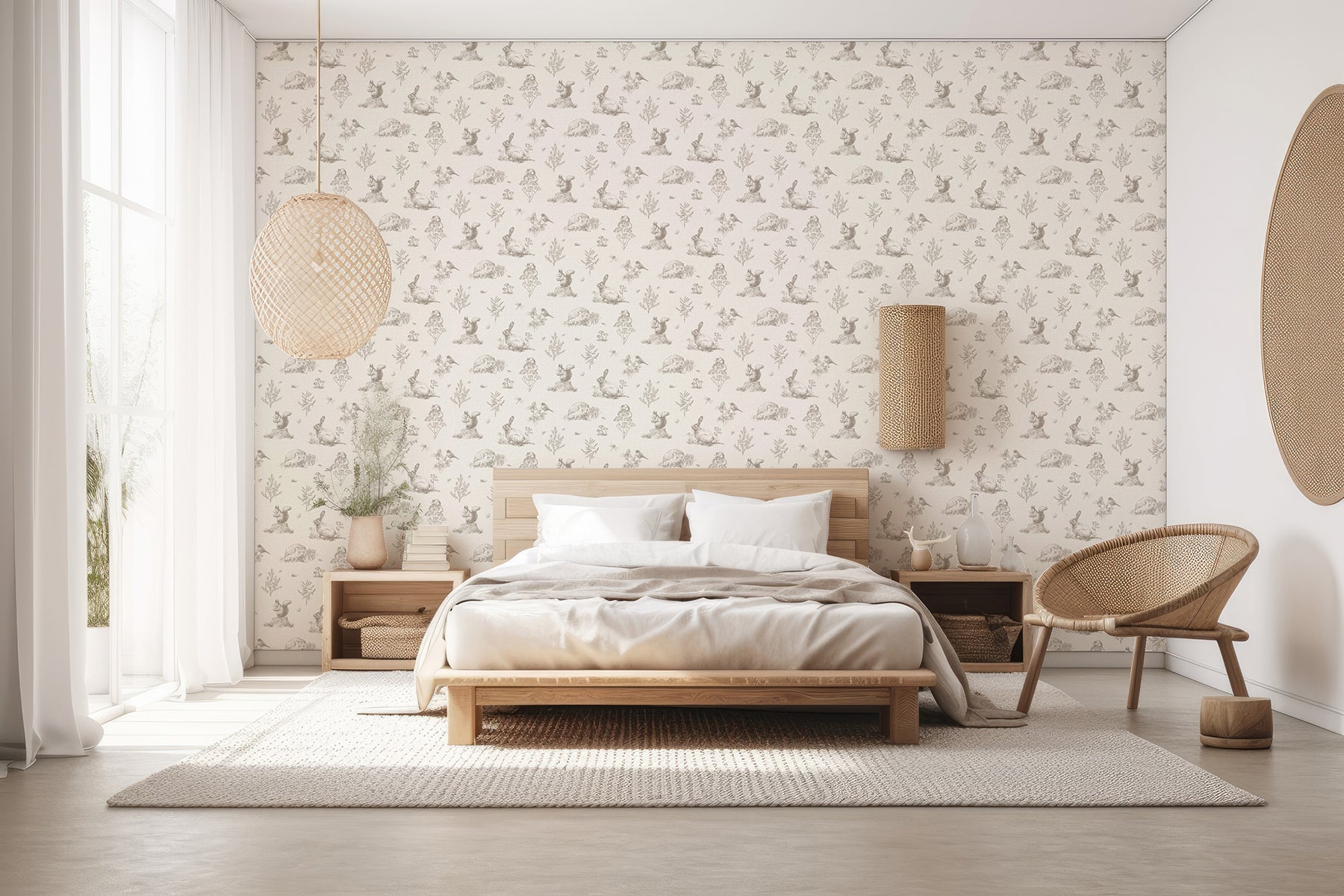 clawford-beige-meadow-friends-wallpaper-york-wallcoverings-ah924409 - York Wallcoverings Wallpaper