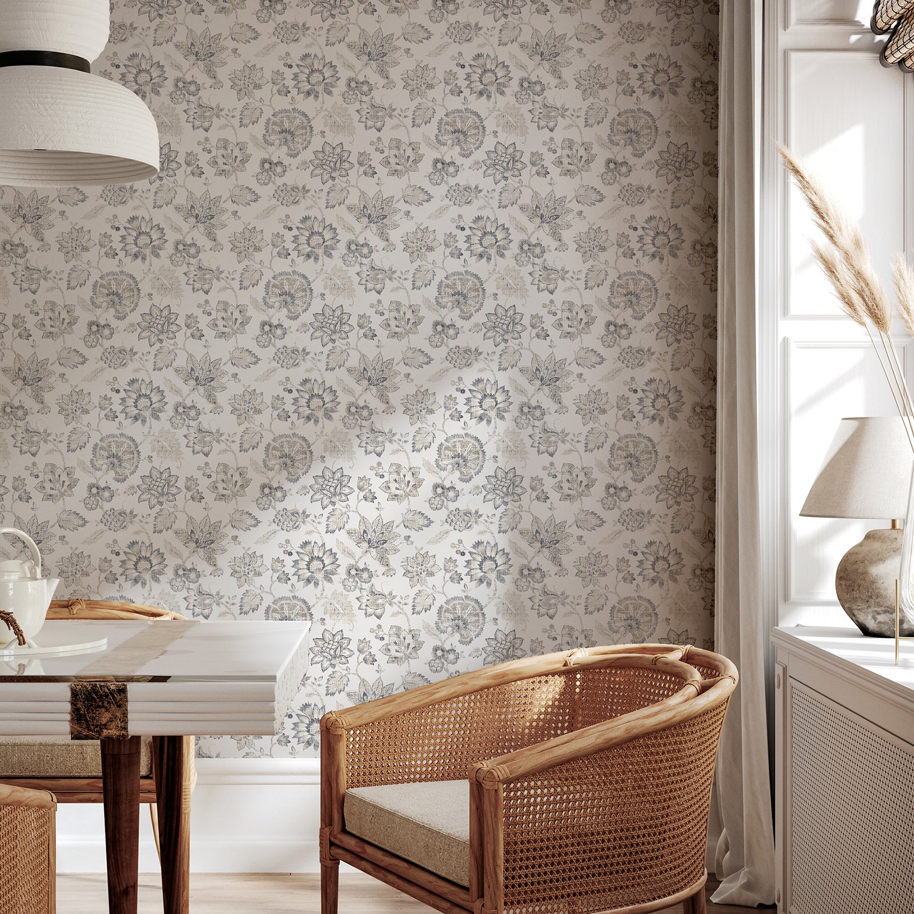 prudie-denim-jacobean-trail-wallpaper-york-wallcoverings-ah924707 - York Wallcoverings Wallpaper