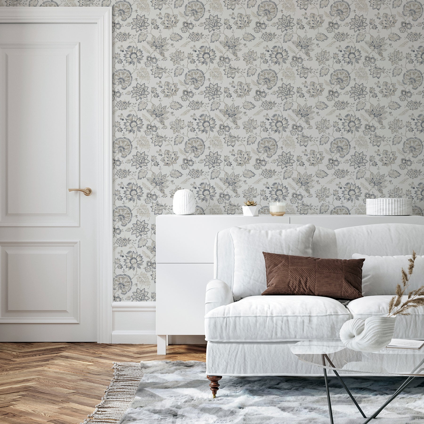 prudie-denim-jacobean-trail-wallpaper-york-wallcoverings-ah924707 - York Wallcoverings Wallpaper