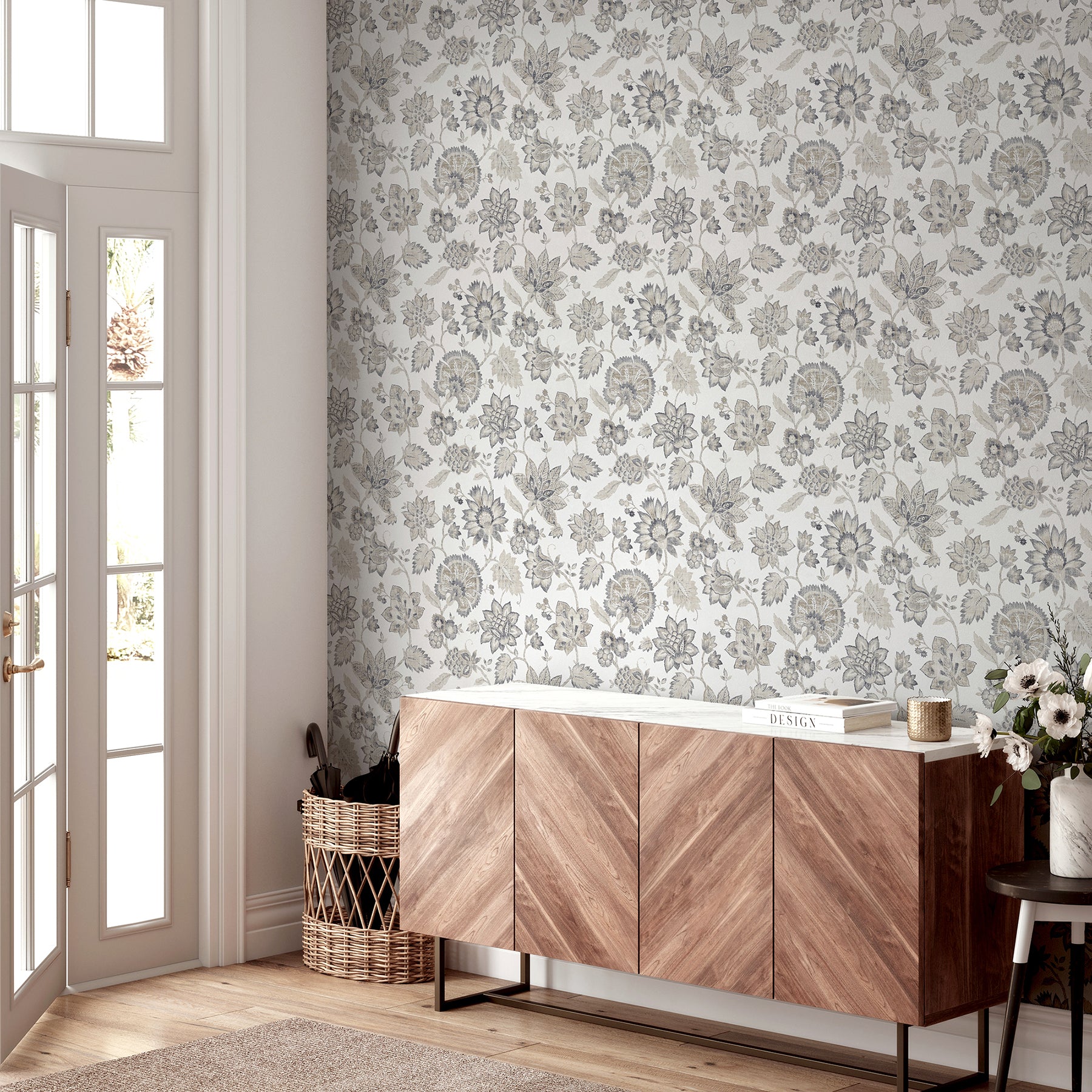 prudie-denim-jacobean-trail-wallpaper-york-wallcoverings-ah924707 - York Wallcoverings Wallpaper