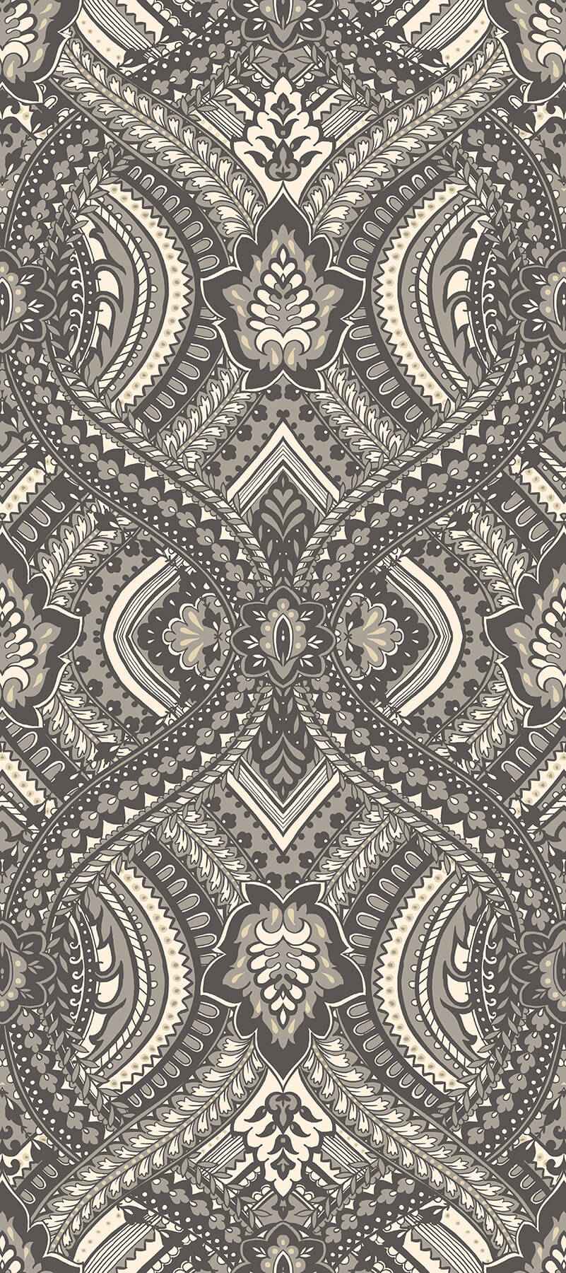 Ogee Black Peel and Stick Wallpaper - York Wallcoverings - HWA1035PU - York Wallcoverings Wallpaper