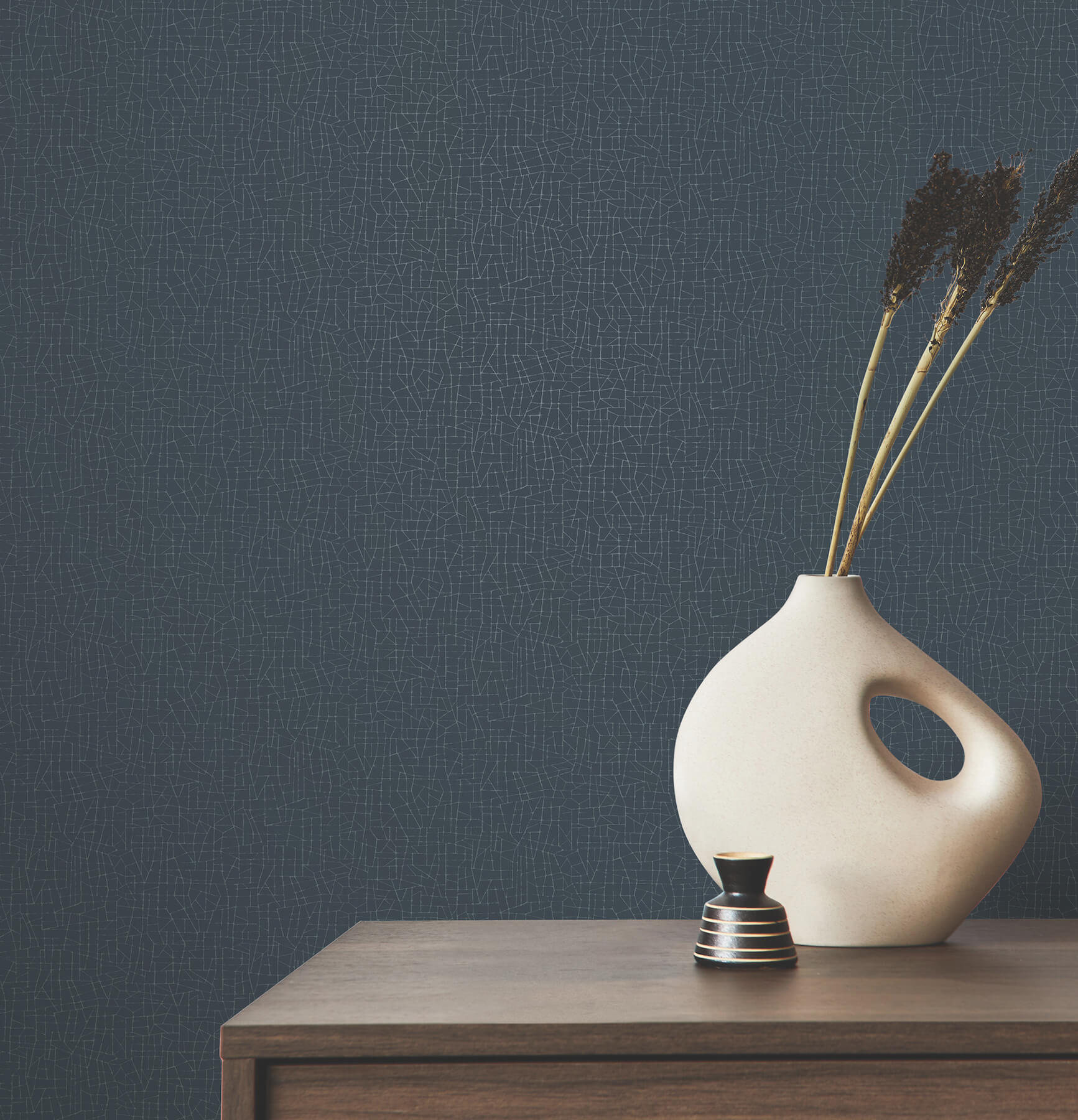 cary-dark-blue-petite-maze-wallpaper-york-wallcoverings-4207-5408 - York Wallcoverings Wallpaper