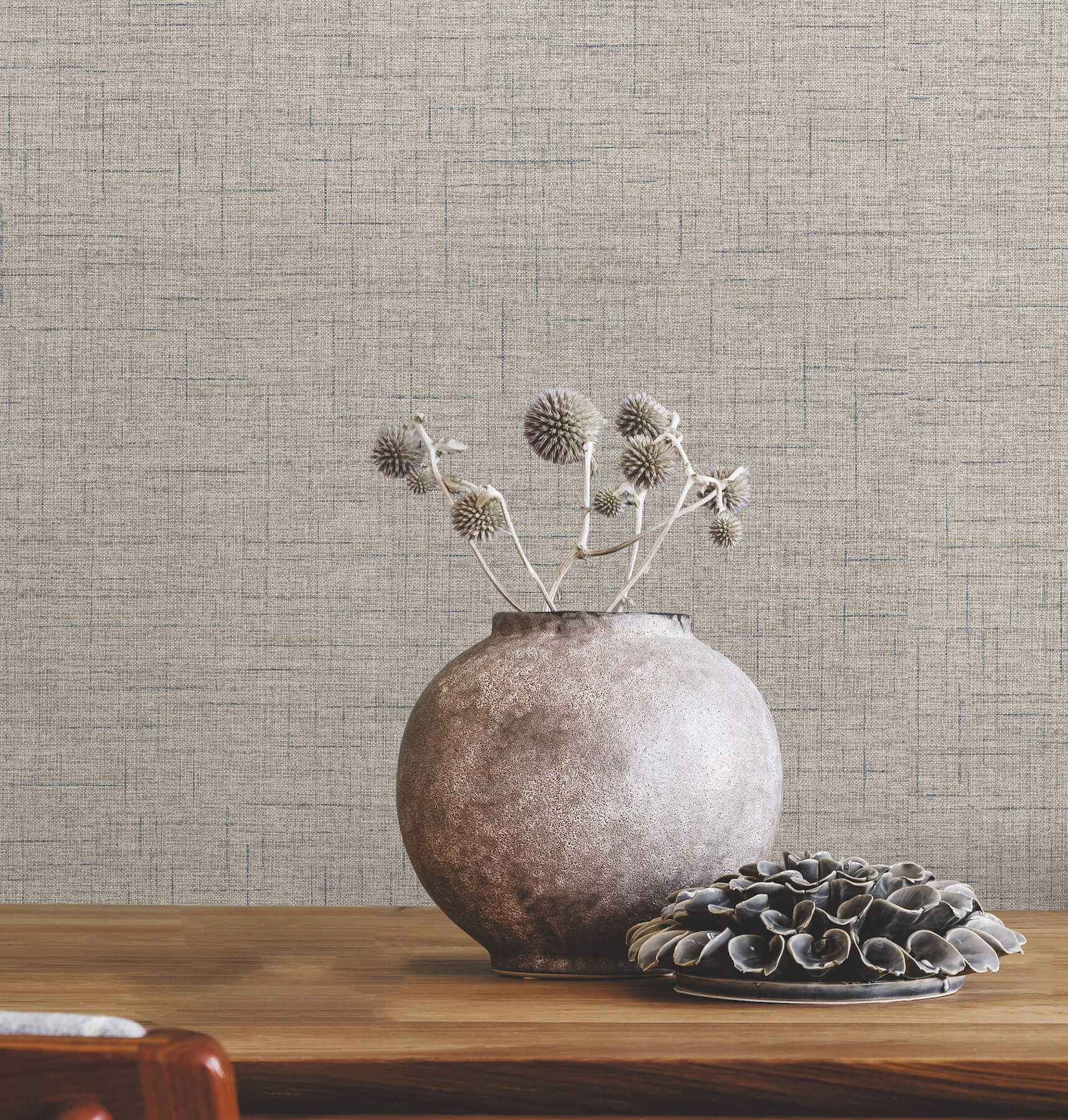 Leon Olive Faux Fabric Wallpaper - York Wallcoverings - 4207-5414 - York Wallcoverings Wallpaper