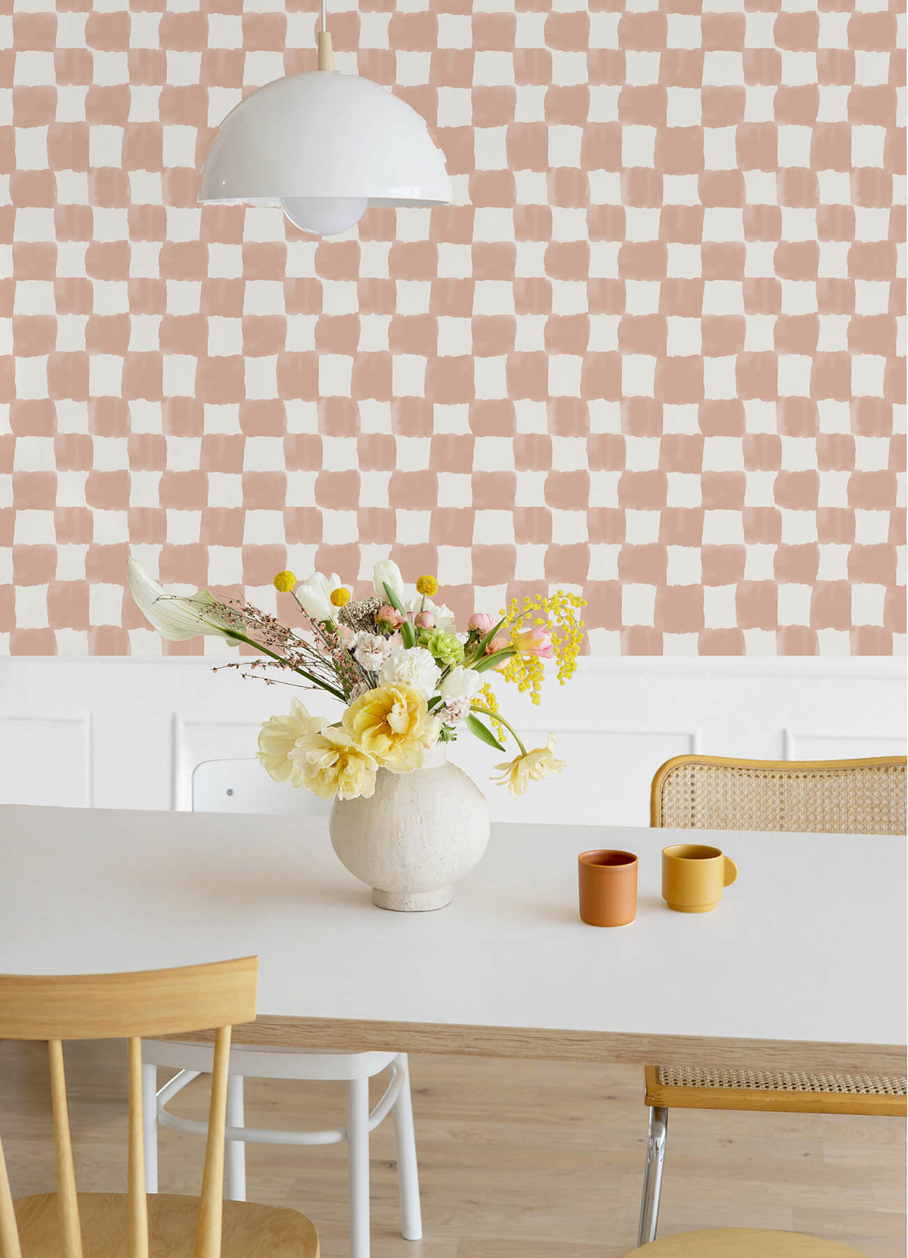 mr-kate-tess-watercolor-checker-terracotta-peel-and-stick-wallpaper-york-wallcoverings-rmws1315 - York Wallcoverings Wallpaper