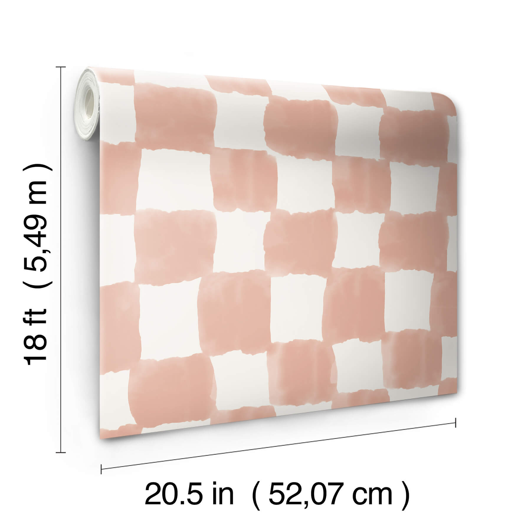 mr-kate-tess-watercolor-checker-terracotta-peel-and-stick-wallpaper-york-wallcoverings-rmws1315 - York Wallcoverings Wallpaper