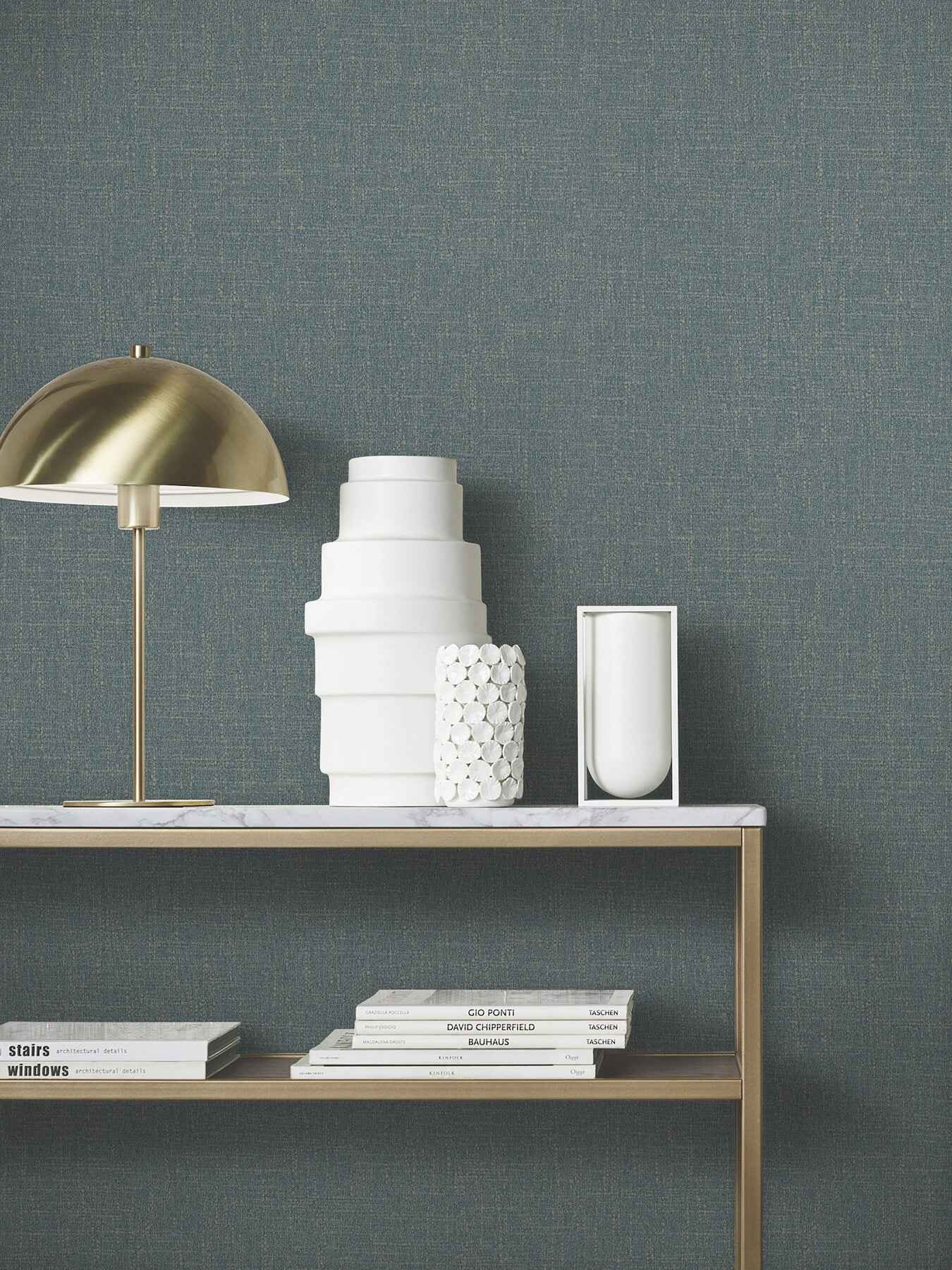Highland Tweed Dark Blue Faux Fabric Wallpaper - York Wallcoverings - MA34917 - York Wallcoverings Wallpaper