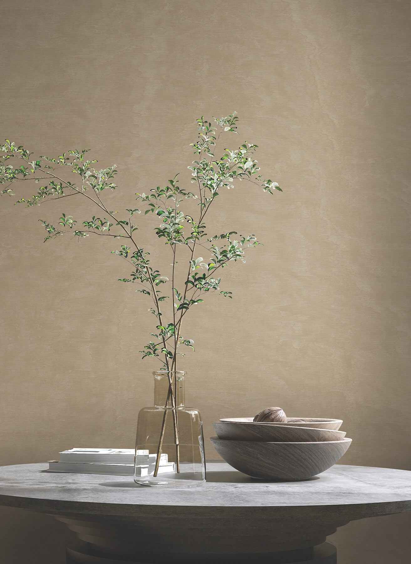 Shimmering Moire Taupe Textured Wallpaper - York Wallcoverings - MA34922 - York Wallcoverings Wallpaper